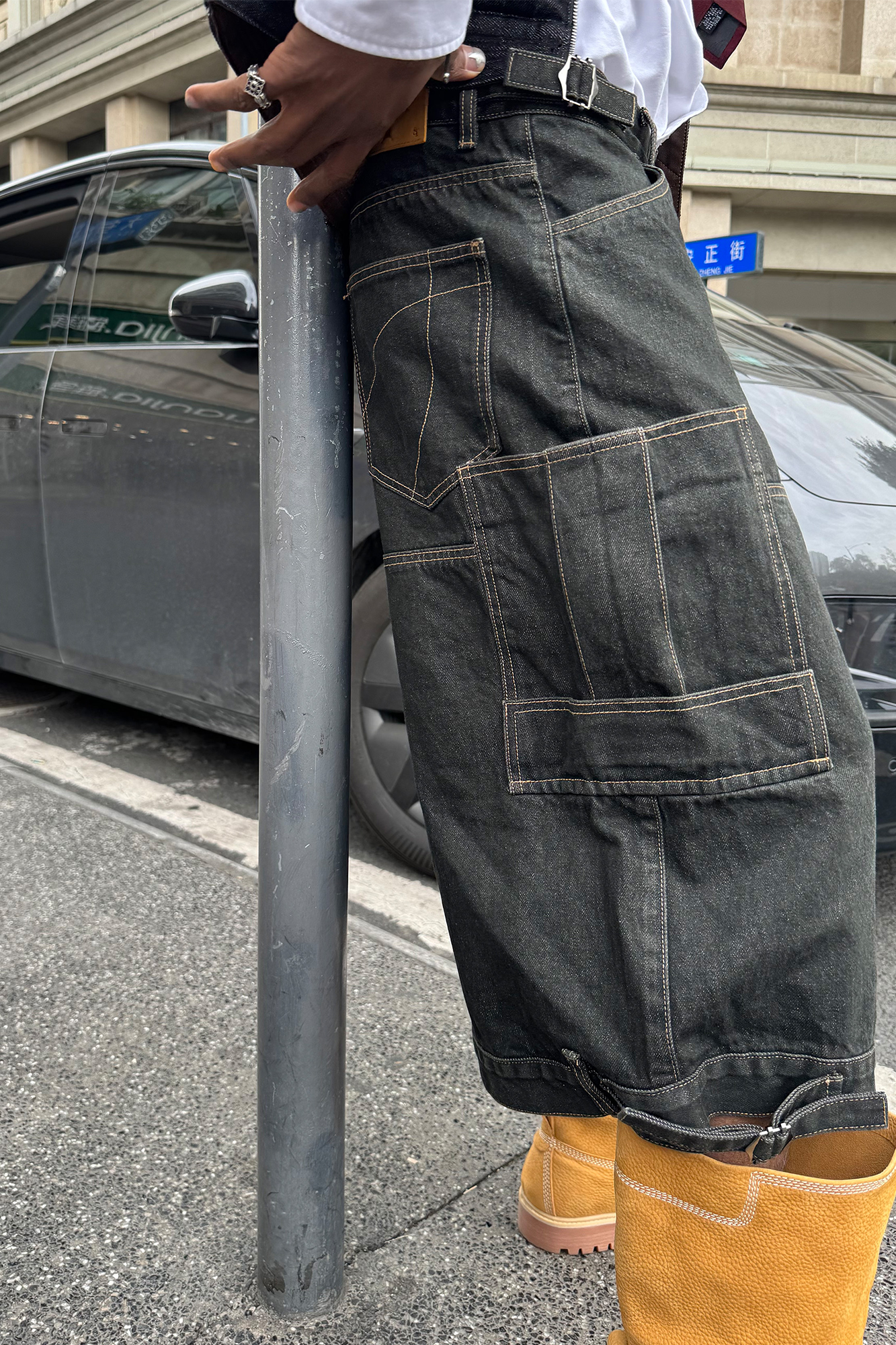 STEEPC Multi-Pocket Raw Denim Shorts, premium urban and streetwear designers apparel on PROJECTISR.com, STEEPC