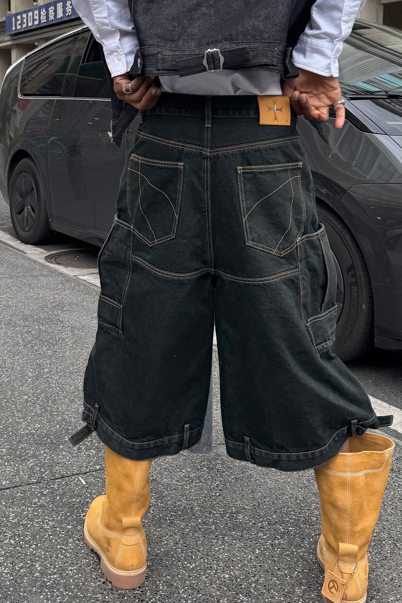 STEEPC Multi-Pocket Raw Denim Shorts, premium urban and streetwear designers apparel on PROJECTISR.com, STEEPC