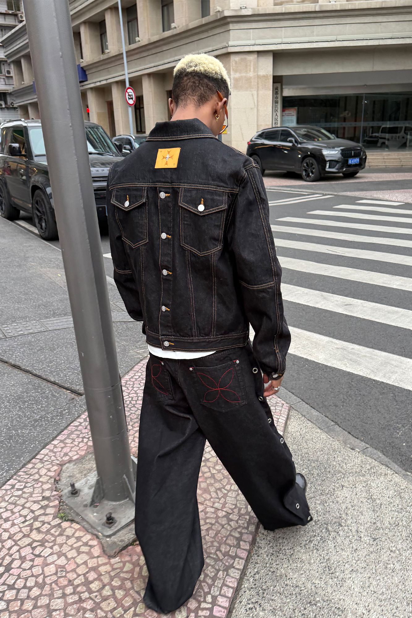 STEEPC Reversed-Panel Raw Denim Cropped Jacket, premium urban and streetwear designers apparel on PROJECTISR.com, STEEPC