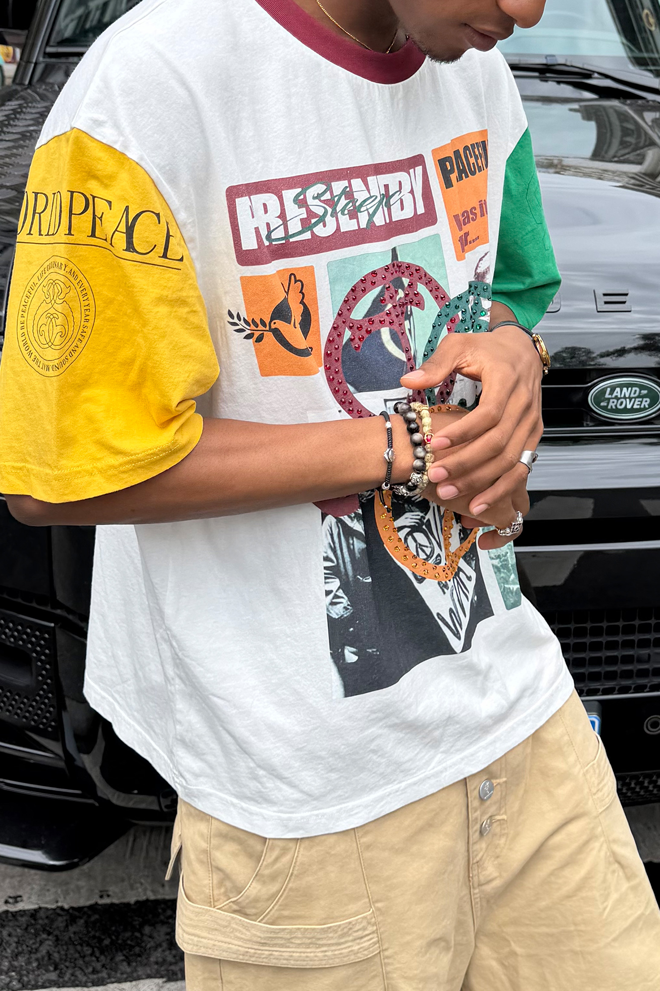 STEEPC Contrast Diamond Graphic T-Shirt, premium urban and streetwear designers apparel on PROJECTISR.com, STEEPC