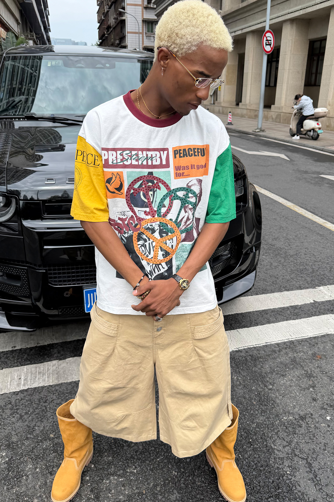 STEEPC Contrast Diamond Graphic T-Shirt, premium urban and streetwear designers apparel on PROJECTISR.com, STEEPC