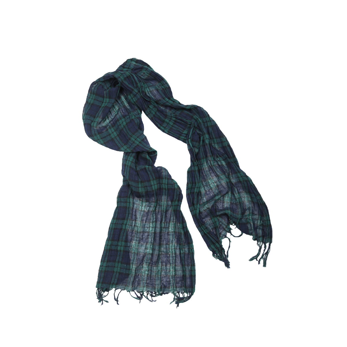 TRECLUB Retro Frayed-Edge Plaid Scarf, premium urban and streetwear designers apparel on PROJECTISR.com, TRECLUB