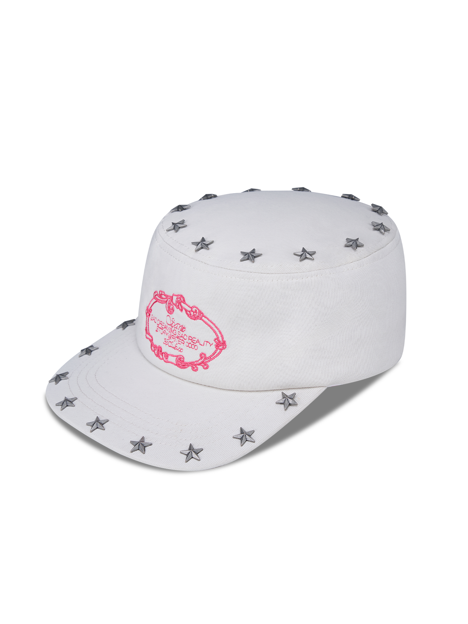 SANB Star-Studded Embroidered Pillbox Cap