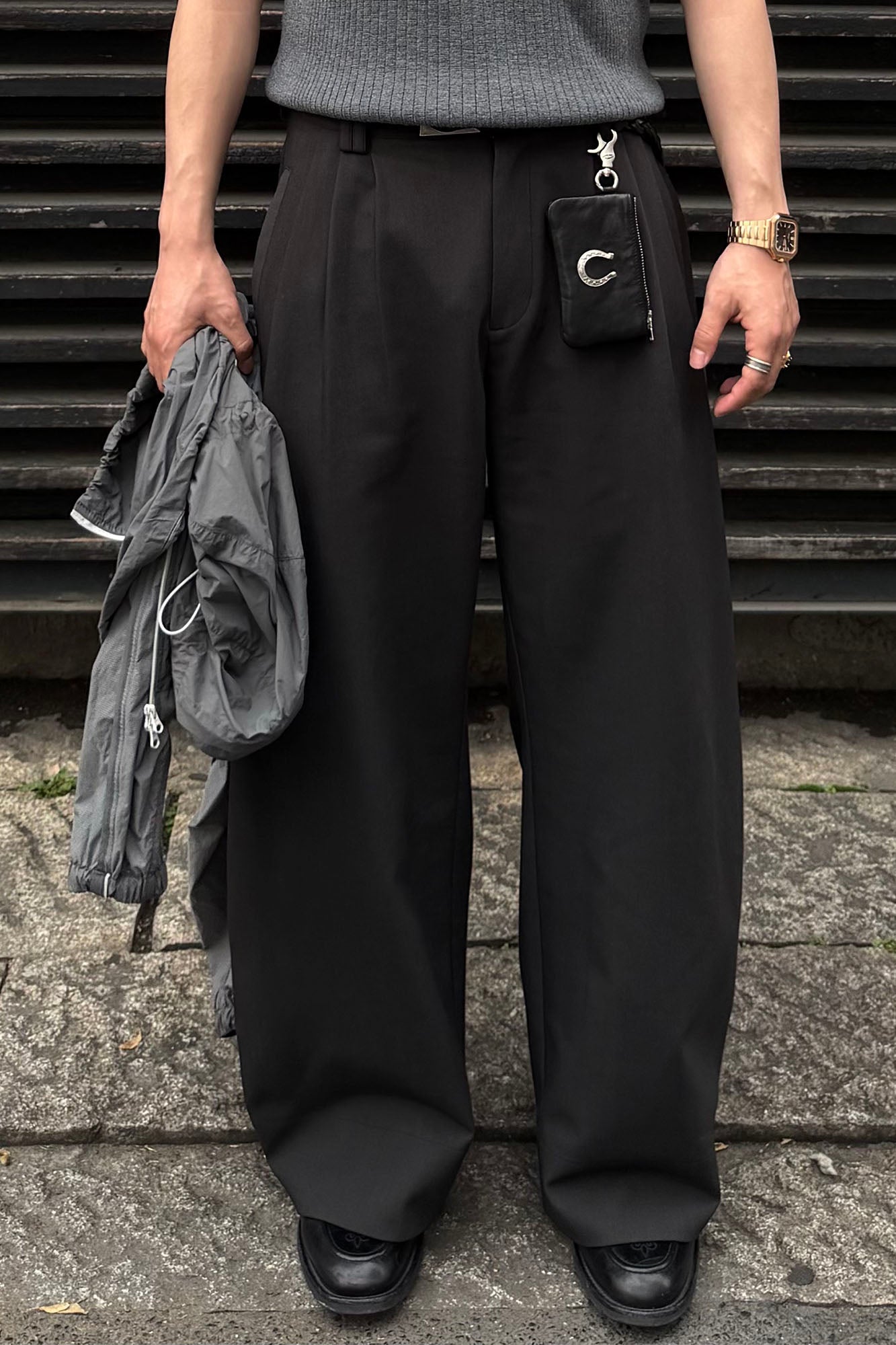 CATSSTAC Multi-Panel Layered Drawstring Pants, premium urban and streetwear designers apparel on PROJECTISR.com, CATSSTAC