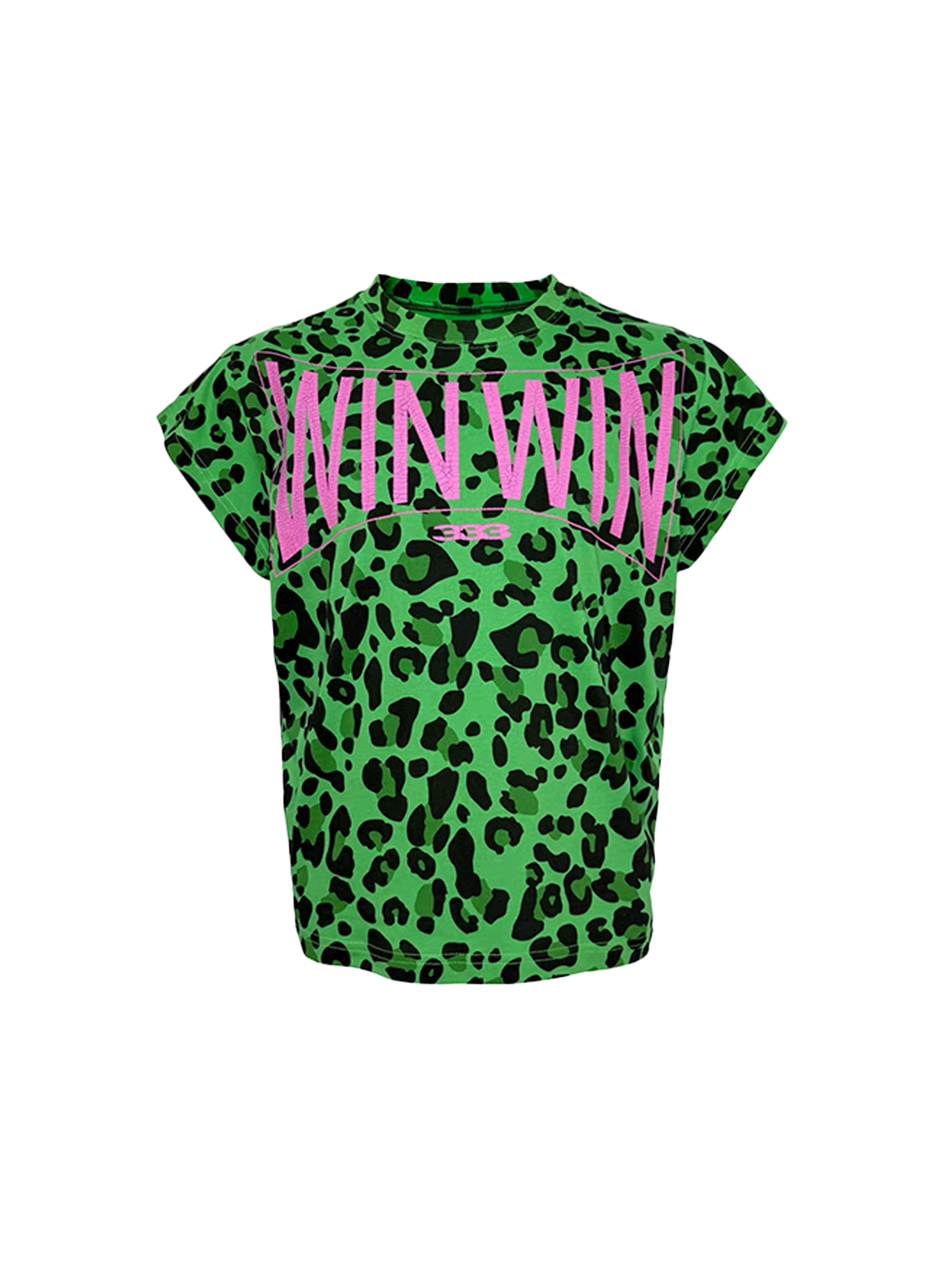 PCCVISION Contrast Leopard Crackled Foil Graphic T-Shirt, premium urban and streetwear designers apparel on PROJECTISR.com, PCCVISION