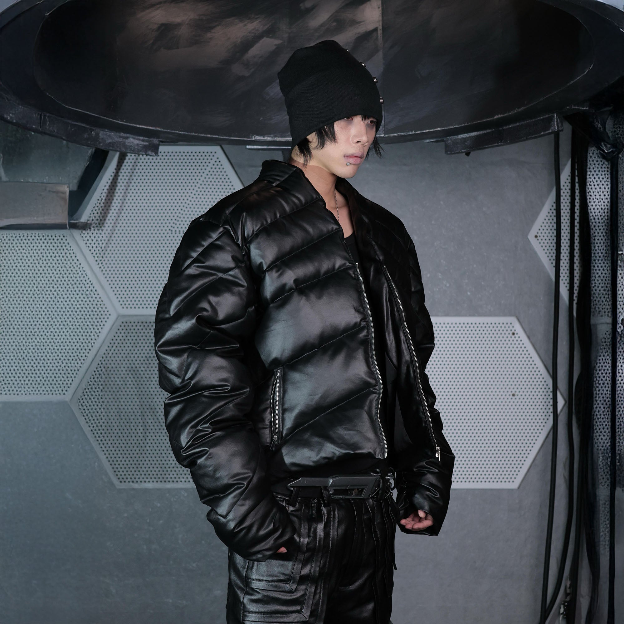 SSIN7 Waxed Chevron Down Jacket