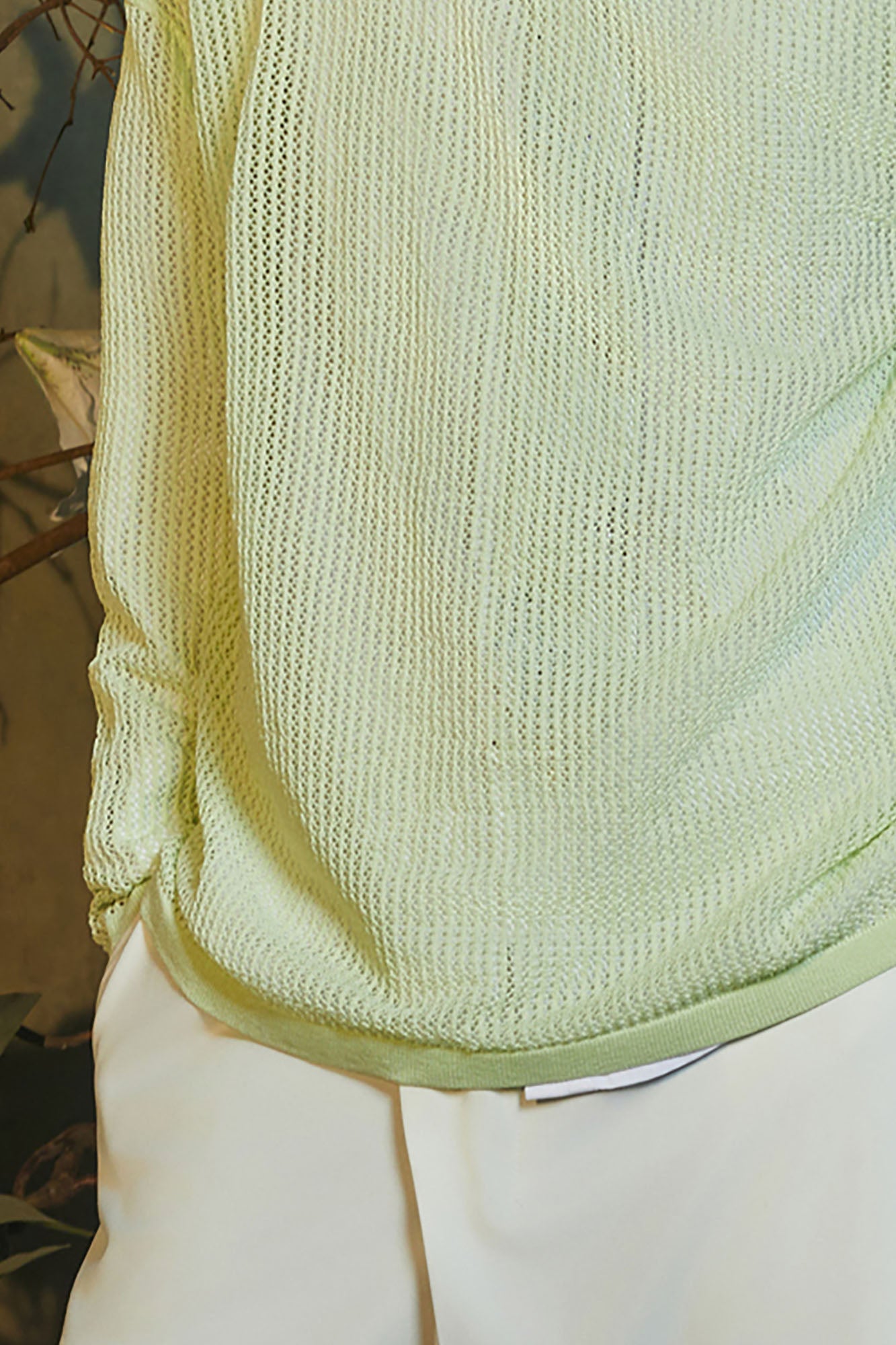 JIECHI Snap-Shoulder Open-Knit Sweater, premium urban and streetwear designers apparel on PROJECTISR.com, JIECHI