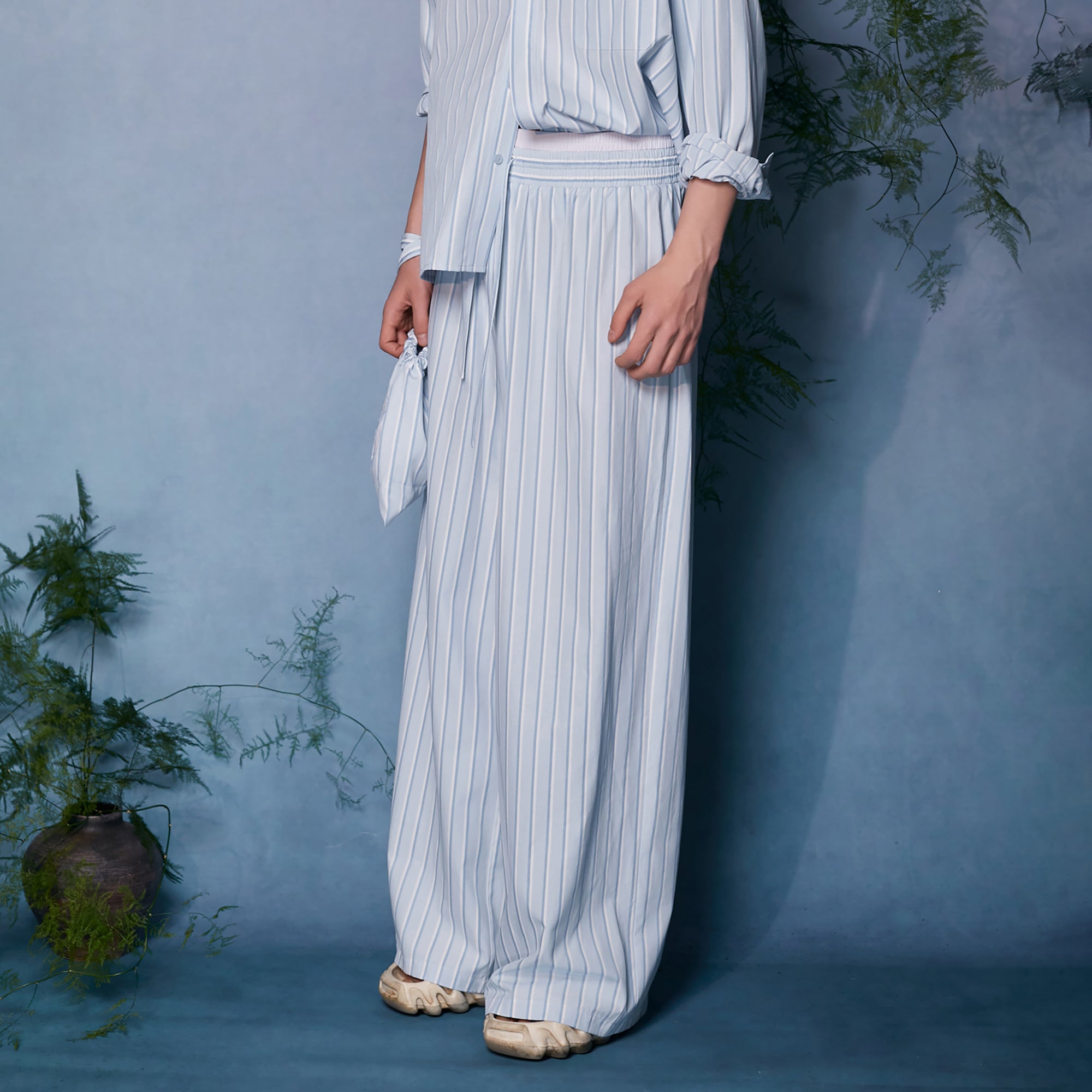 JIECHI Striped Wide-Leg Trousers, premium urban and streetwear designers apparel on PROJECTISR.com, JIECHI