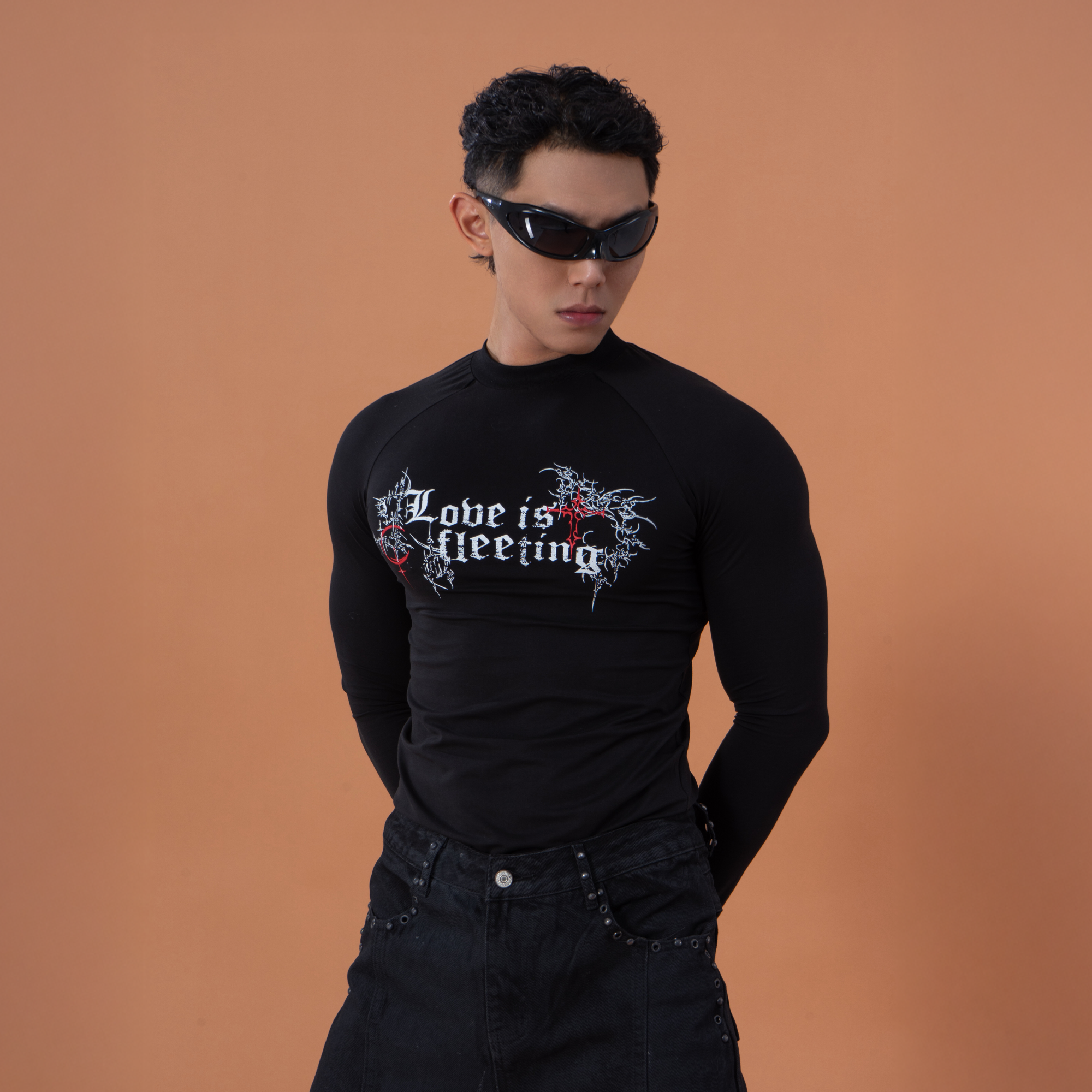 CLP Gothic Graphic Fitted Long Sleeve Tee