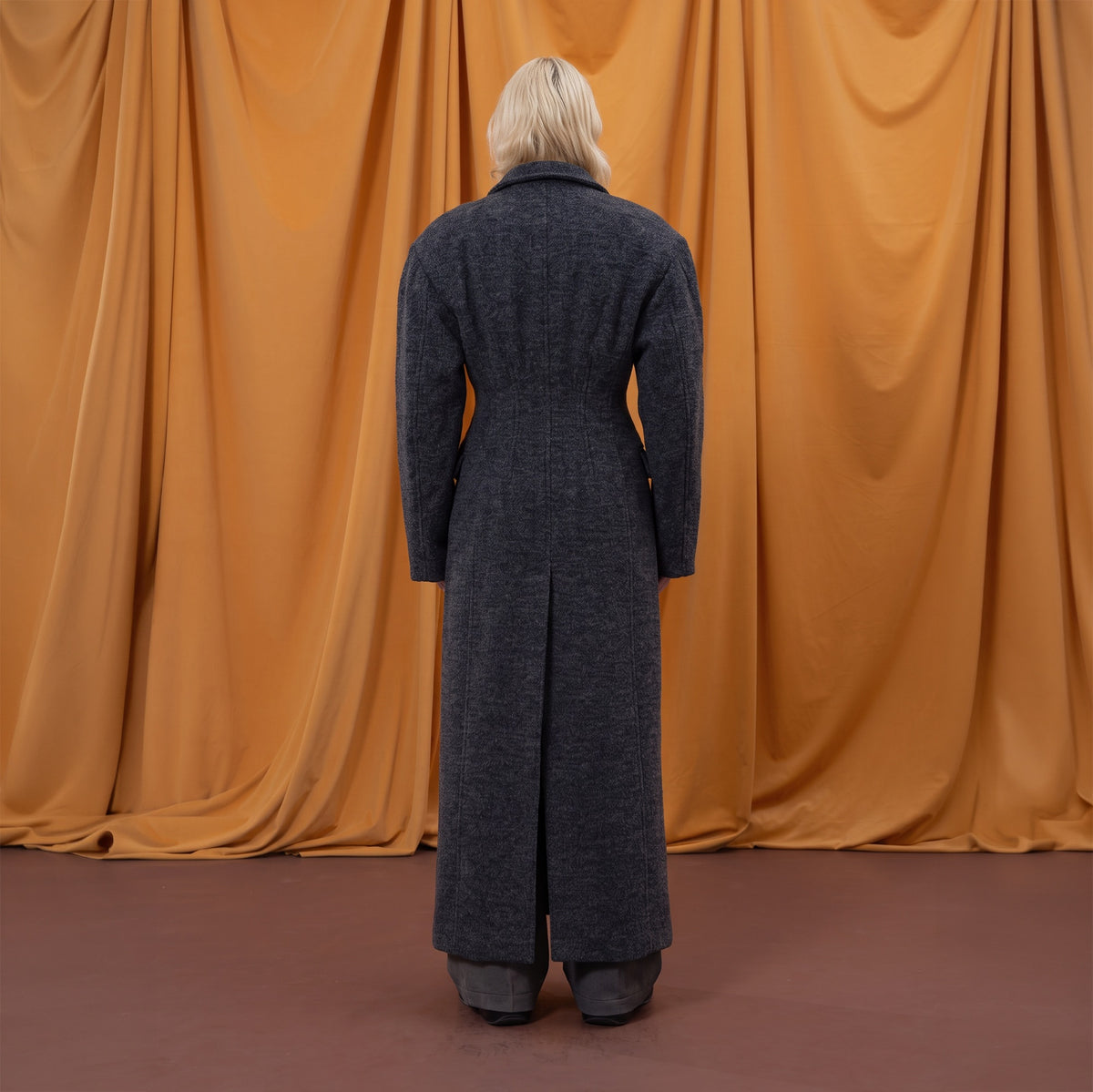 CLP Retro Cinched-Waist Wool-Blend Cocoon Coat