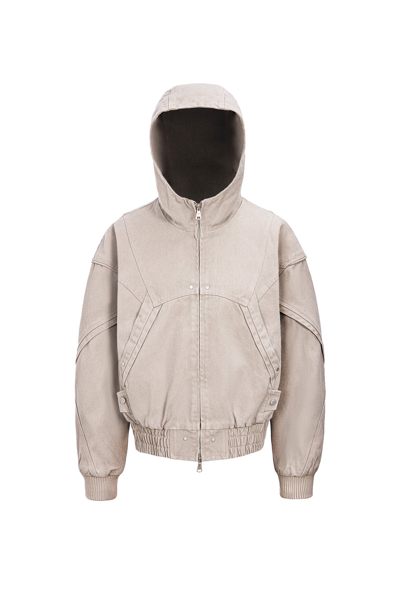 CATSSTAC Structured Panel Studded Hooded Jacket, premium urban and streetwear designers apparel on PROJECTISR.com, CATSSTAC