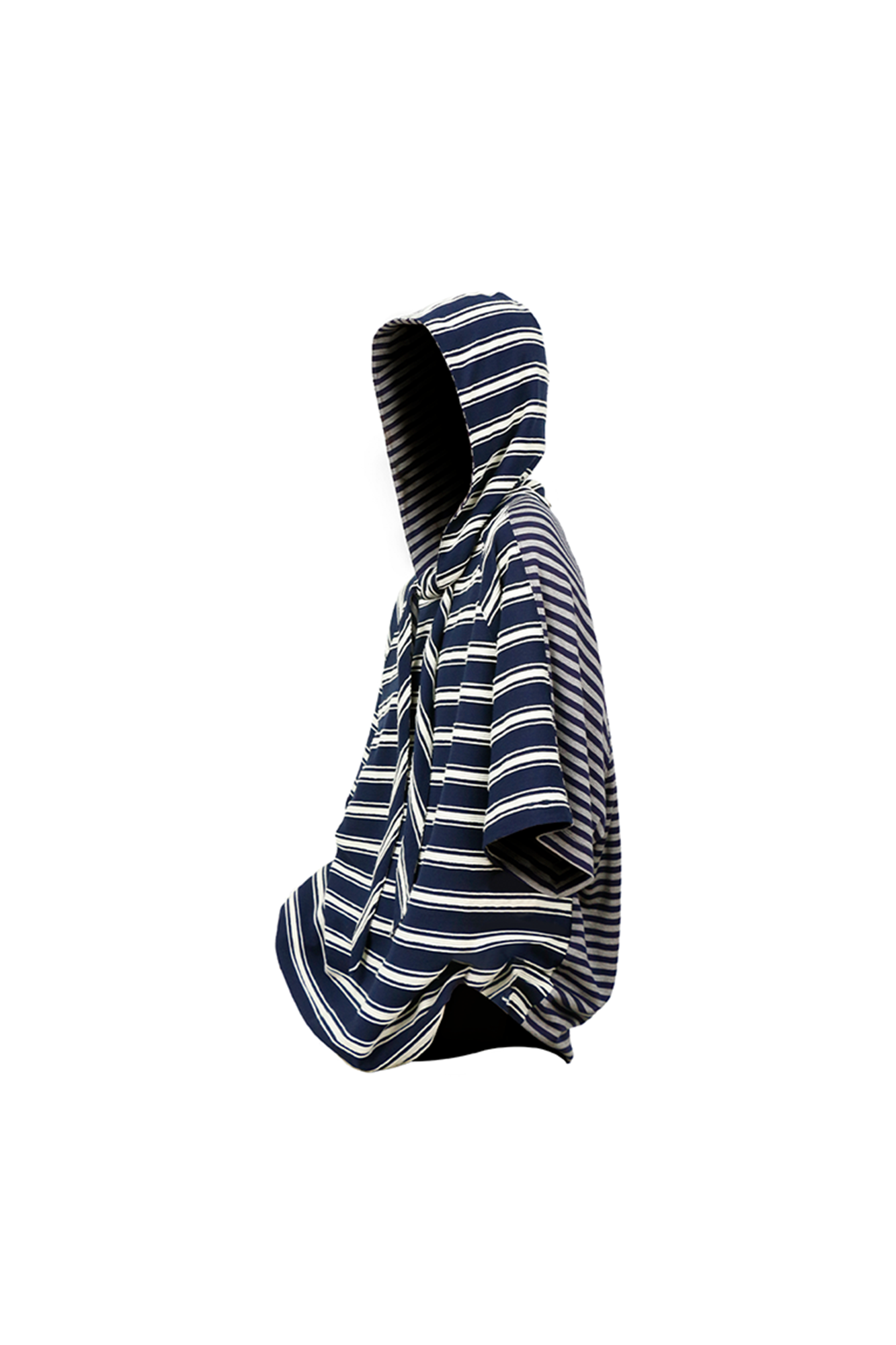 RELABEL Striped Wool-Blend Detachable Hood Tee, premium urban and streetwear designers apparel on PROJECTISR.com, RELABEL