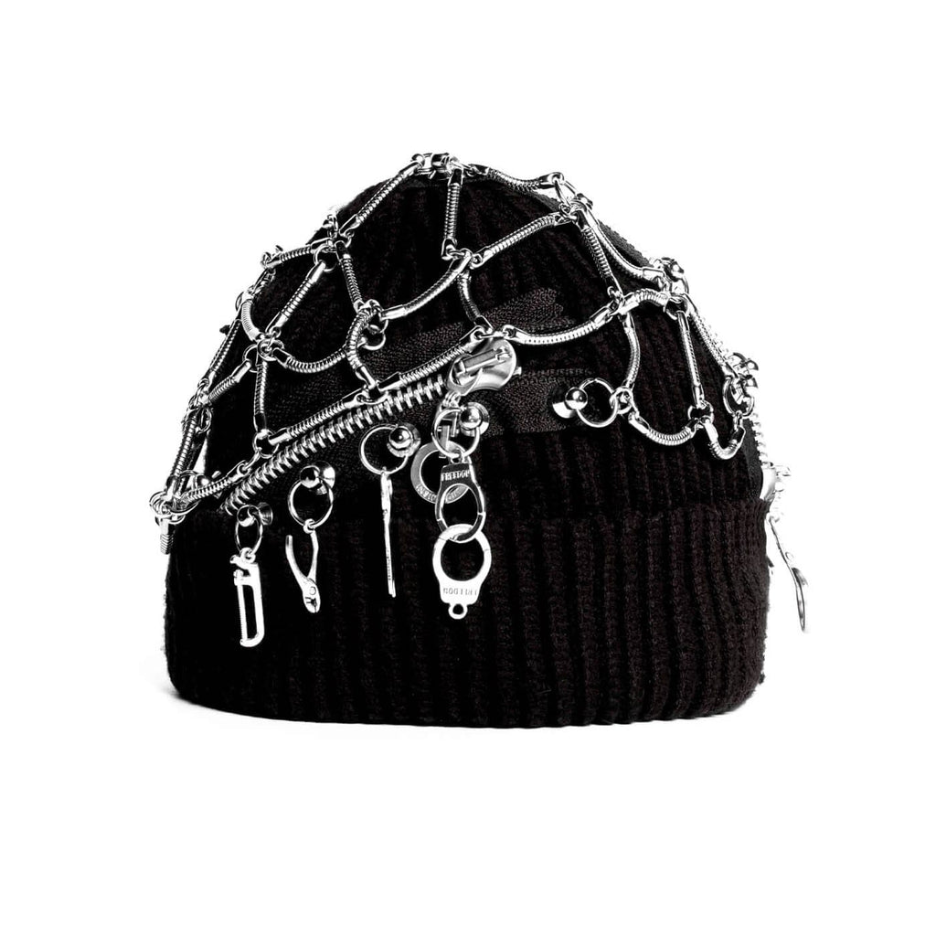 INSIDE OUT Wired Zipper Beanie