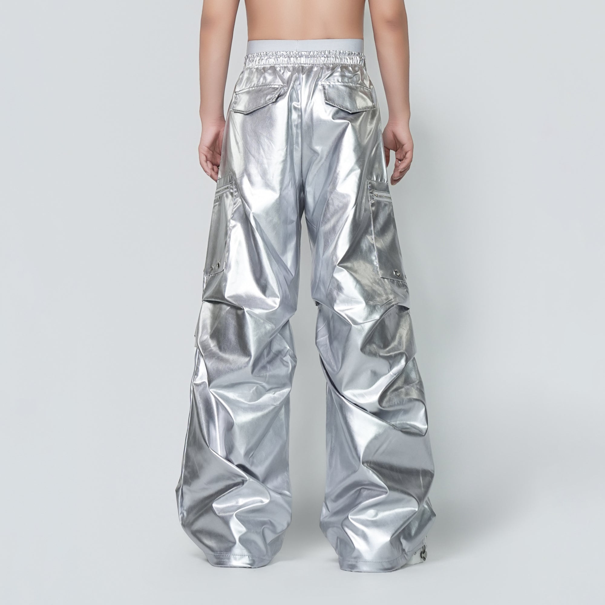 VE2 Metallic Coated Cargo Pants