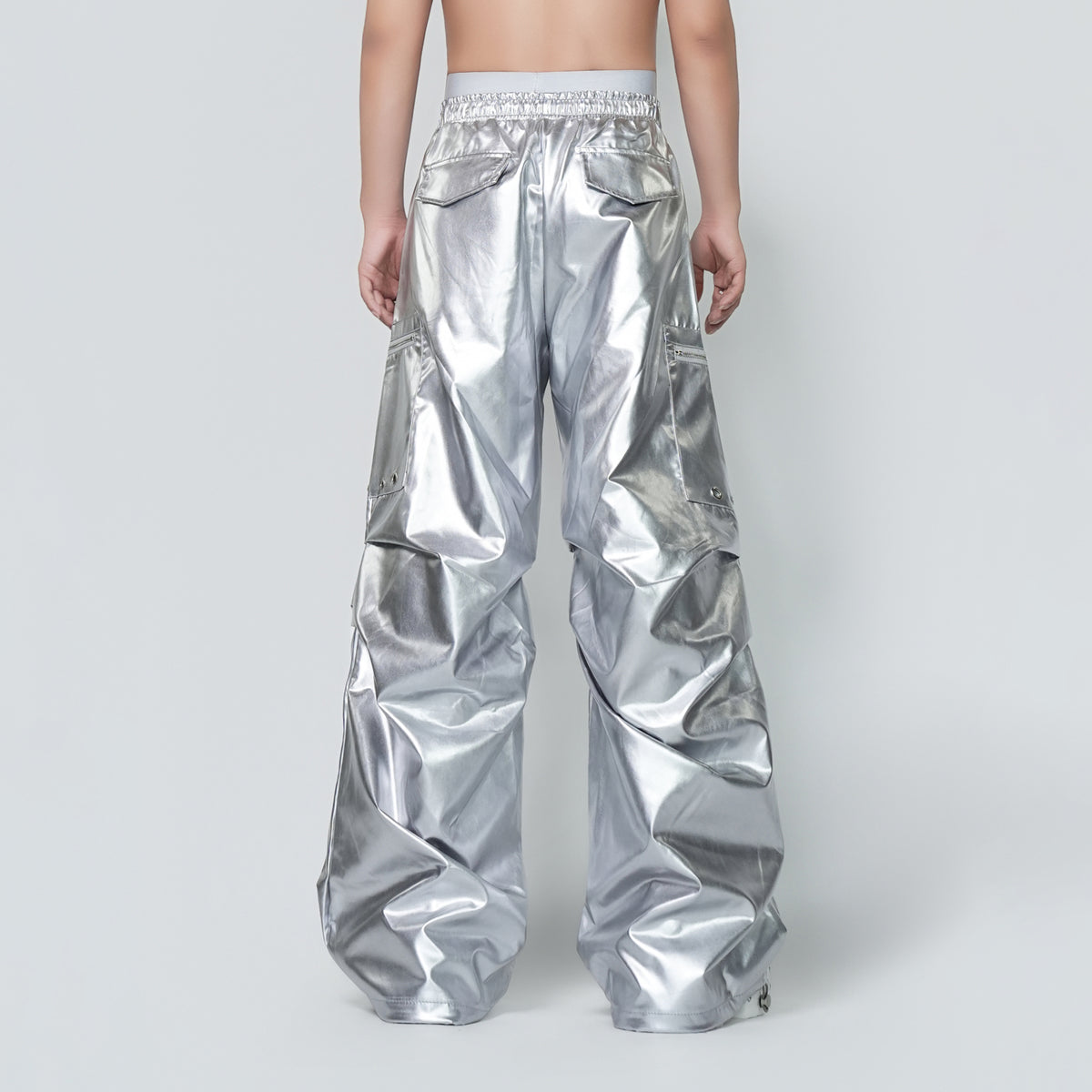 VE2 Metallic Coated Cargo Pants