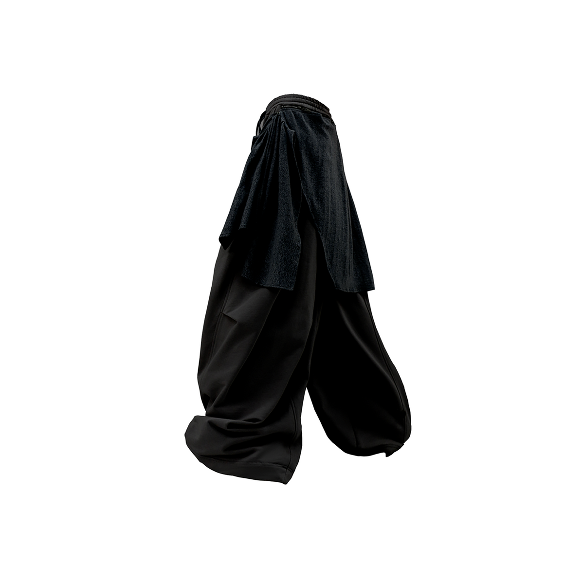 RELABEL Deconstructed Pleated Wide-Leg Sweatpants