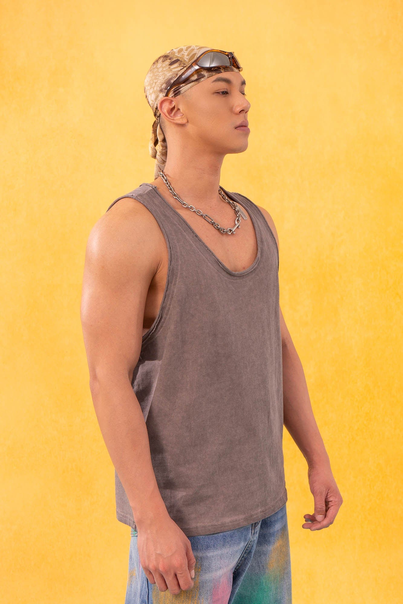 CLP Essential Washed Raw-Edge Tank Top, premium urban and streetwear designers apparel on PROJECTISR.com, CLP