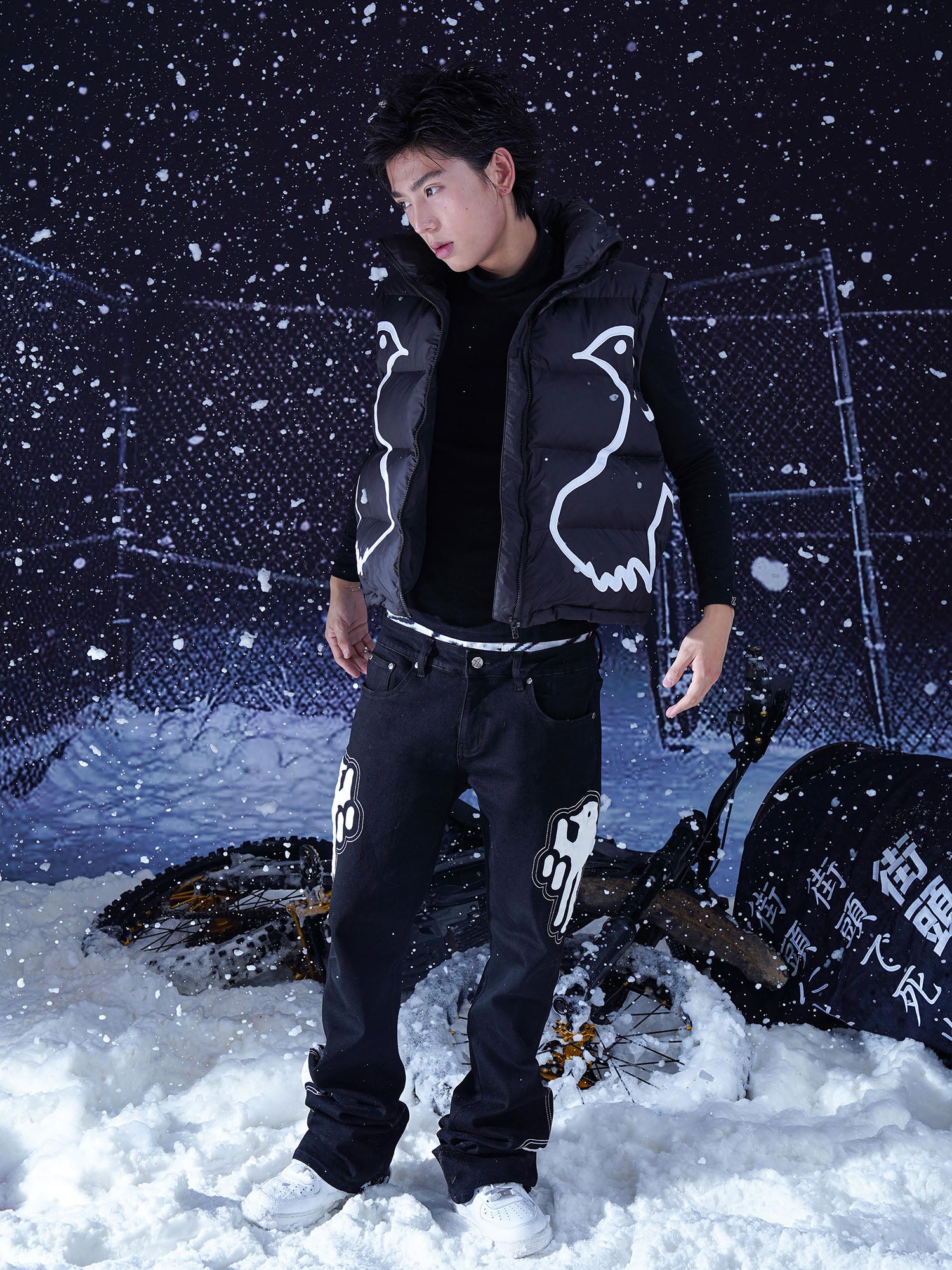 VINKID Peace Dove Patch Padded Vest