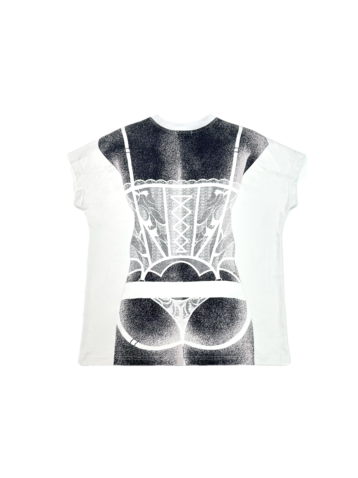 KADAKADA Sculptural Corset Graphic T-Shirt, premium urban and streetwear designers apparel on PROJECTISR.com, KADAKADA