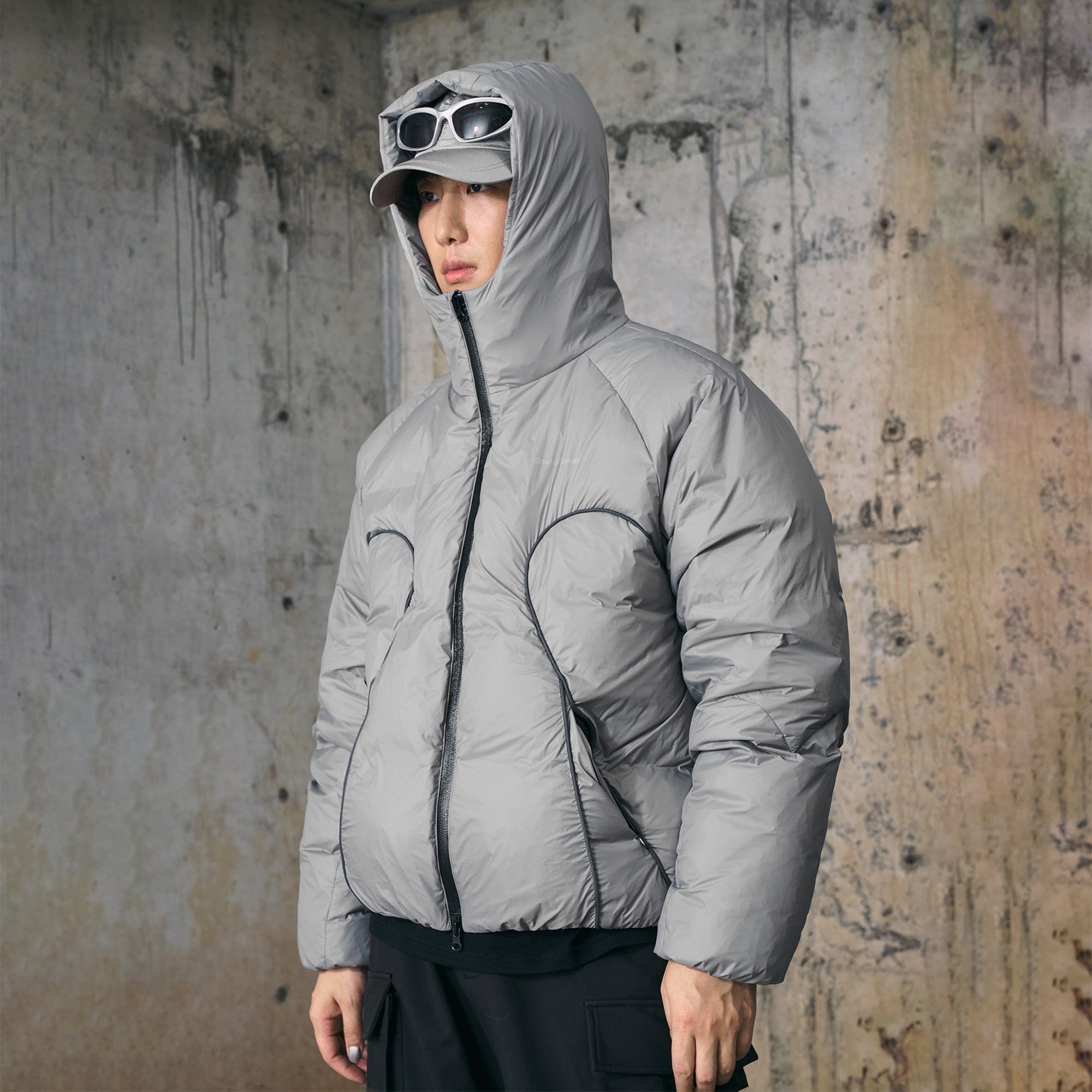 ENSHADOWER Alien Quilted Line Down Jacket, premium urban and streetwear designers apparel on PROJECTISR.com, ENSHADOWER