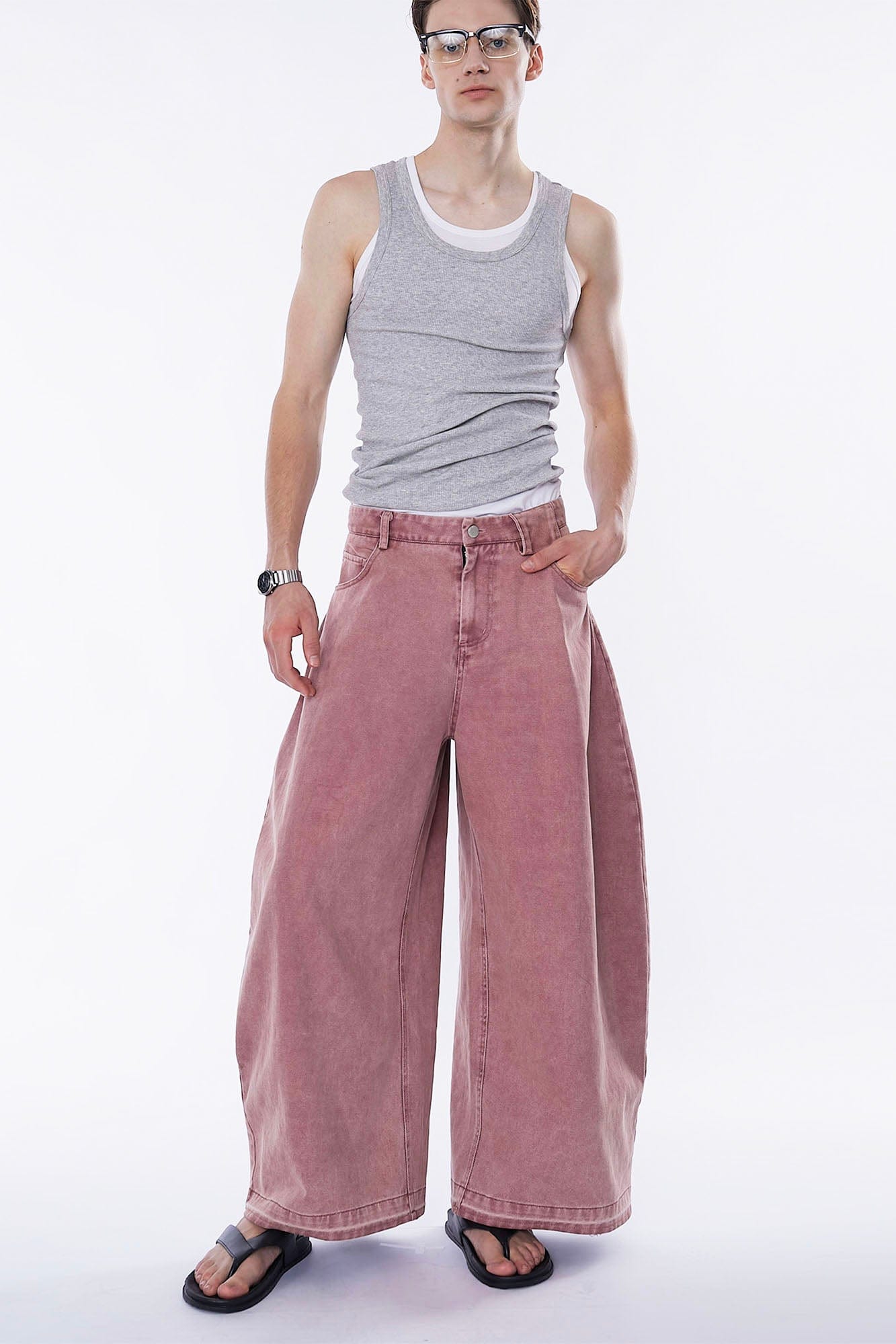 ASSEEN Washed Balloon Oversized Jeans