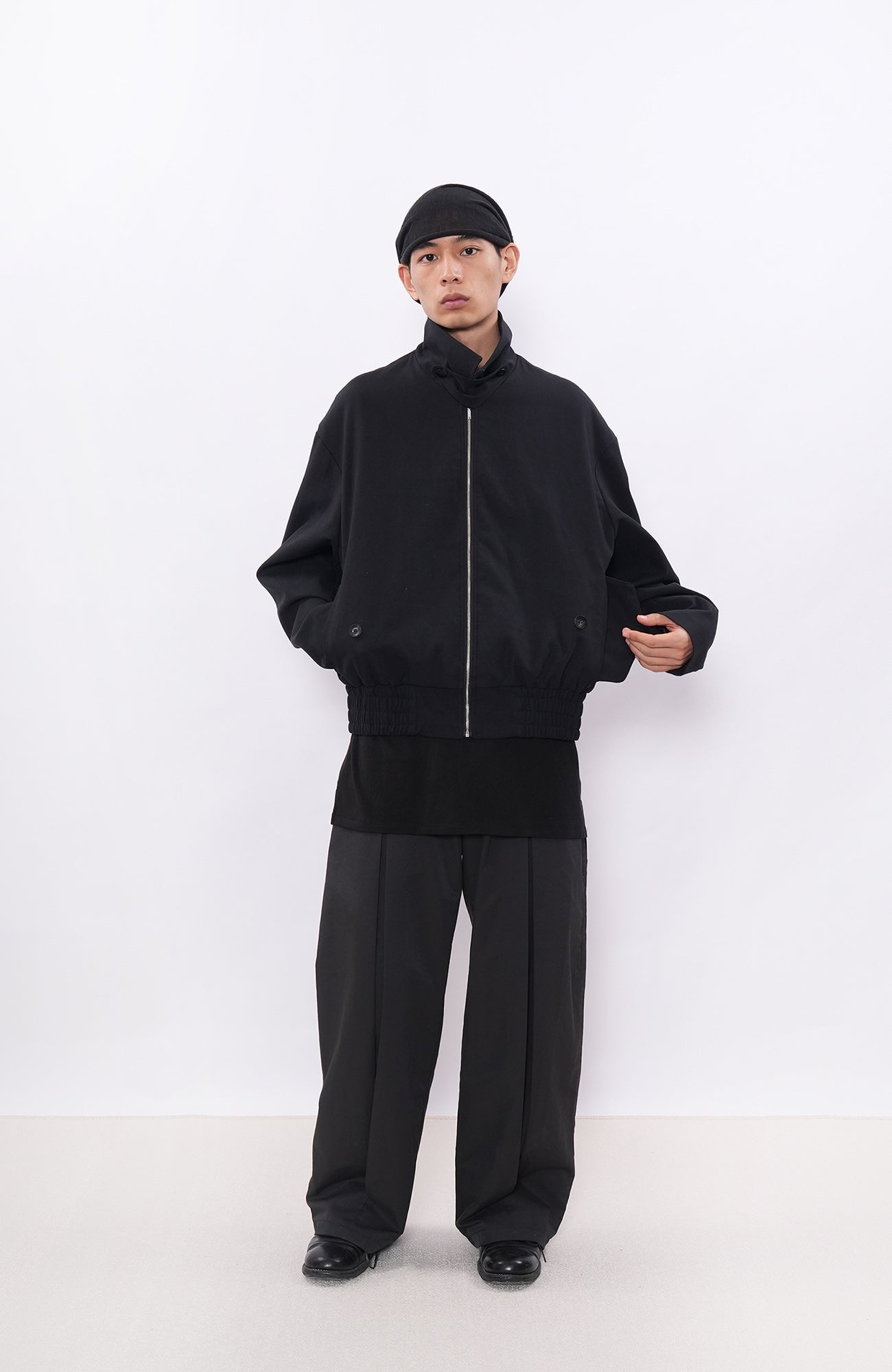 7440 37 1 Pleated Curved-Leg Pants, premium urban and streetwear designers apparel on PROJECTISR.com, 7440 37 1