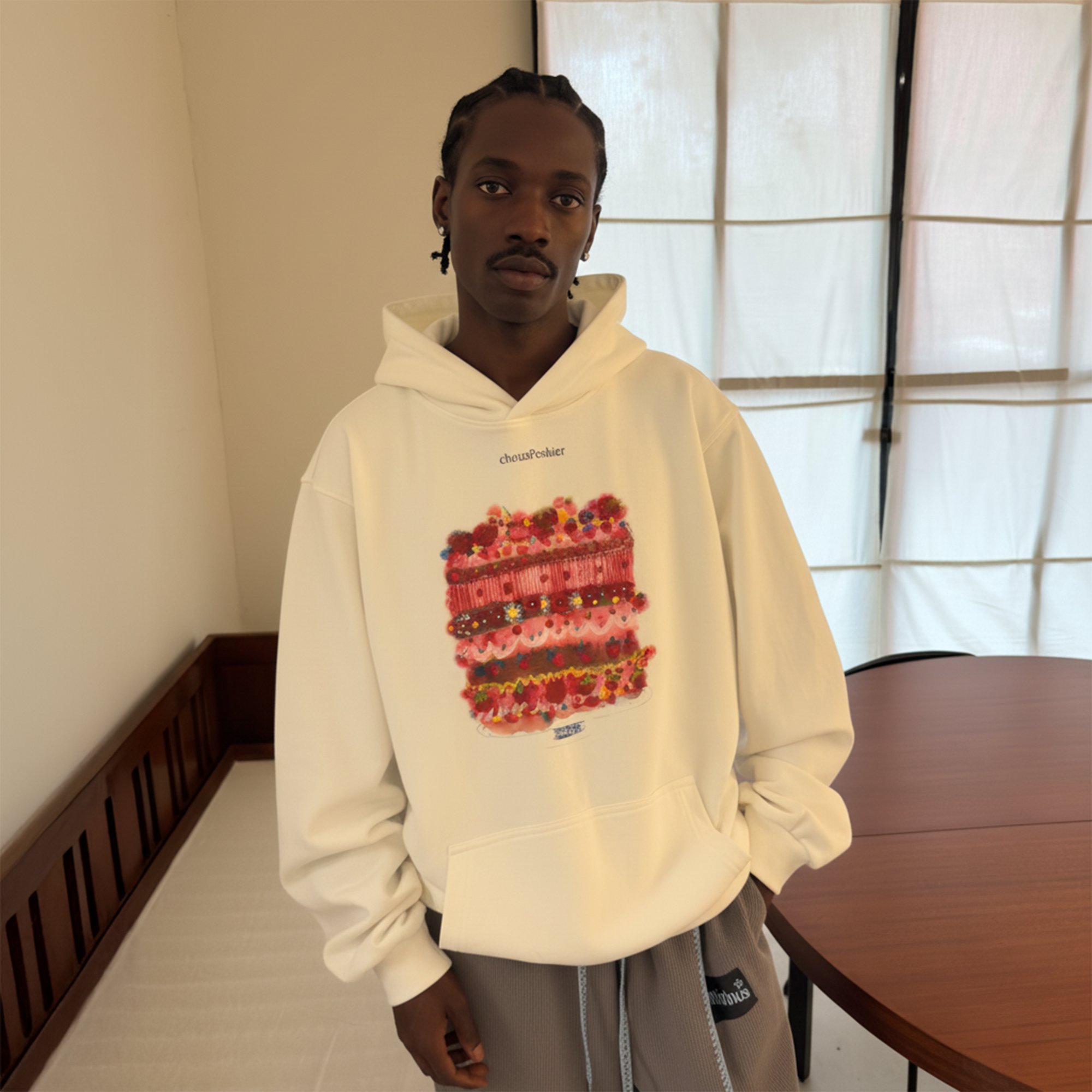 MIICHOUS Cake Graphic Oversized Hoodie