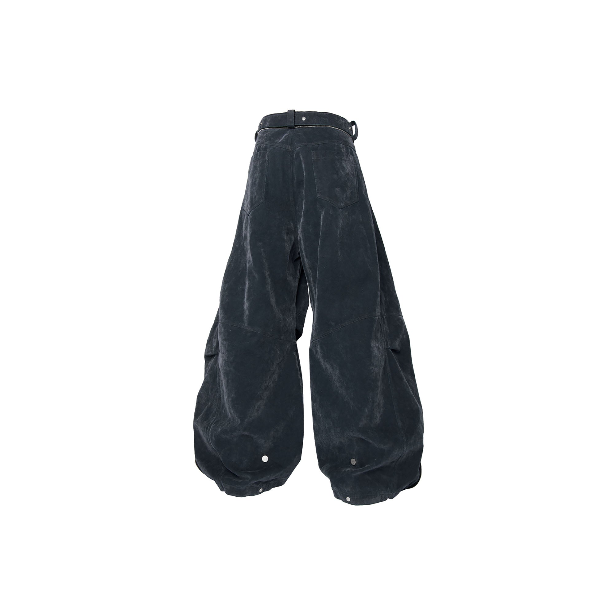 RELABEL Velour Zip-Hem Oversized Jeans