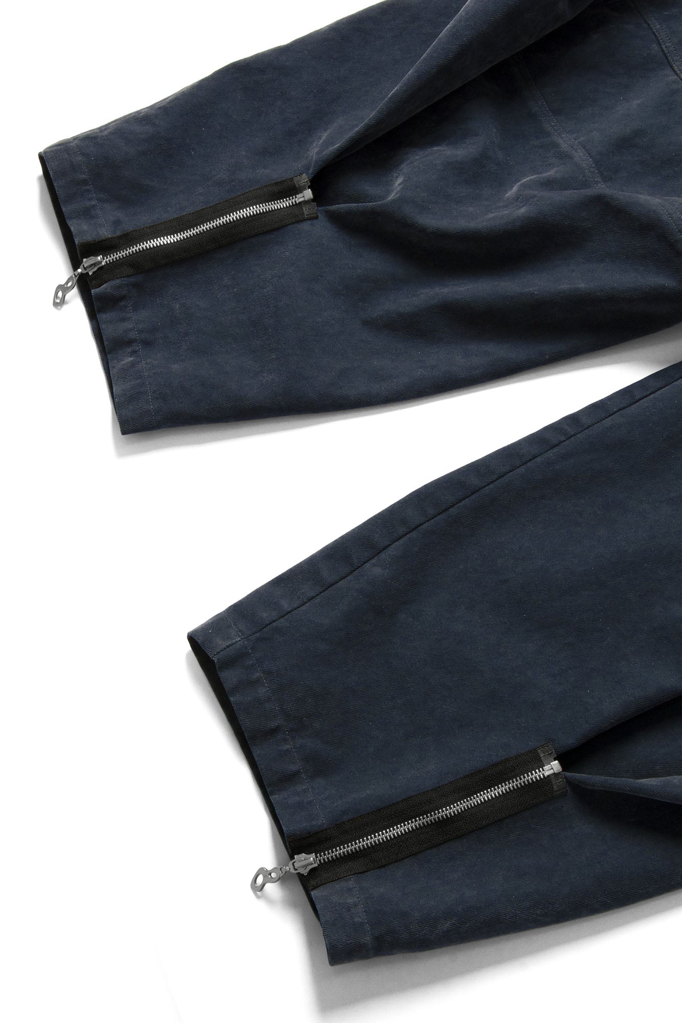 RELABEL Velour Zip-Hem Oversized Jeans