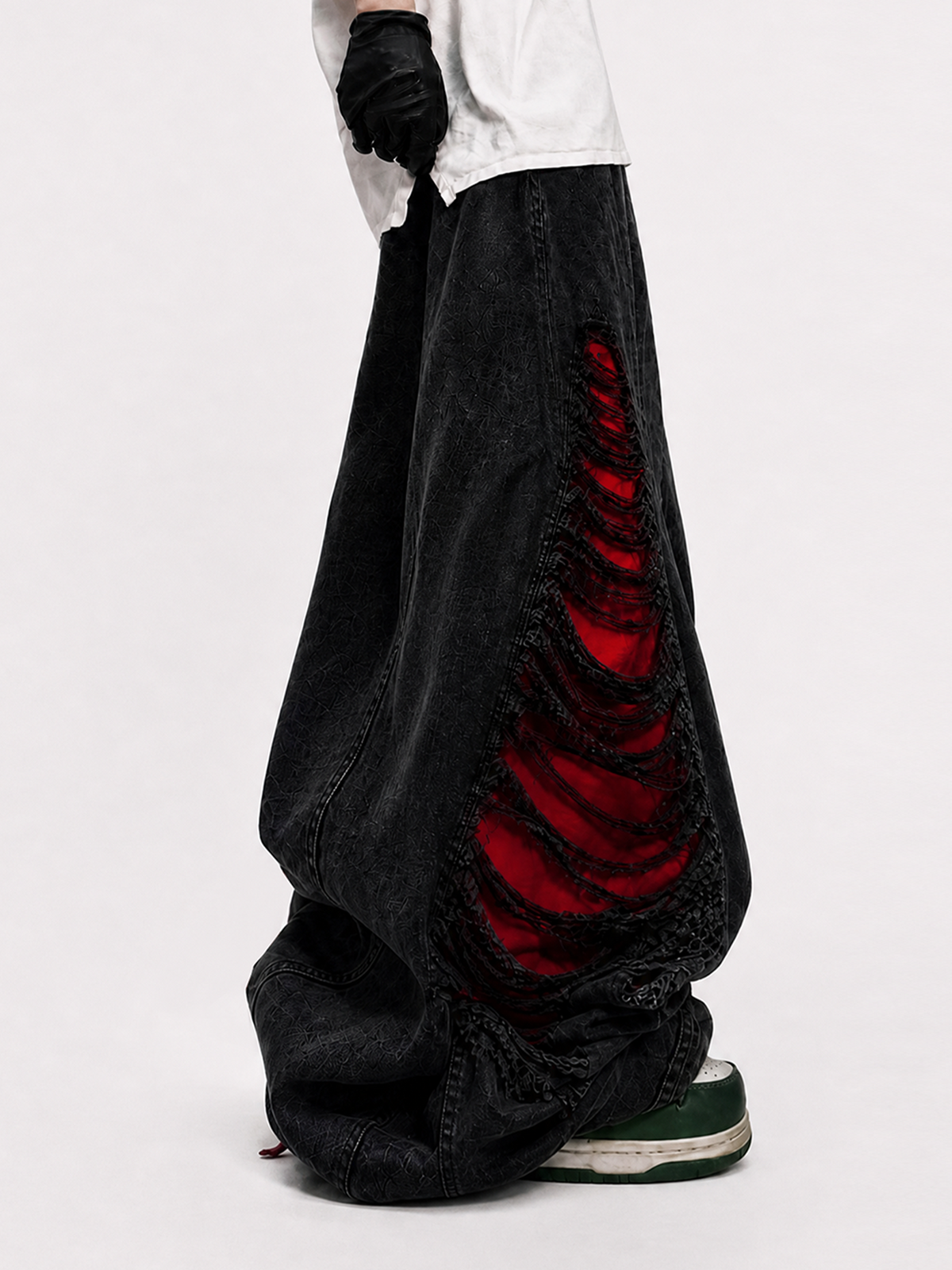 UUCSCC Retro Distressed Wide-Leg Jeans