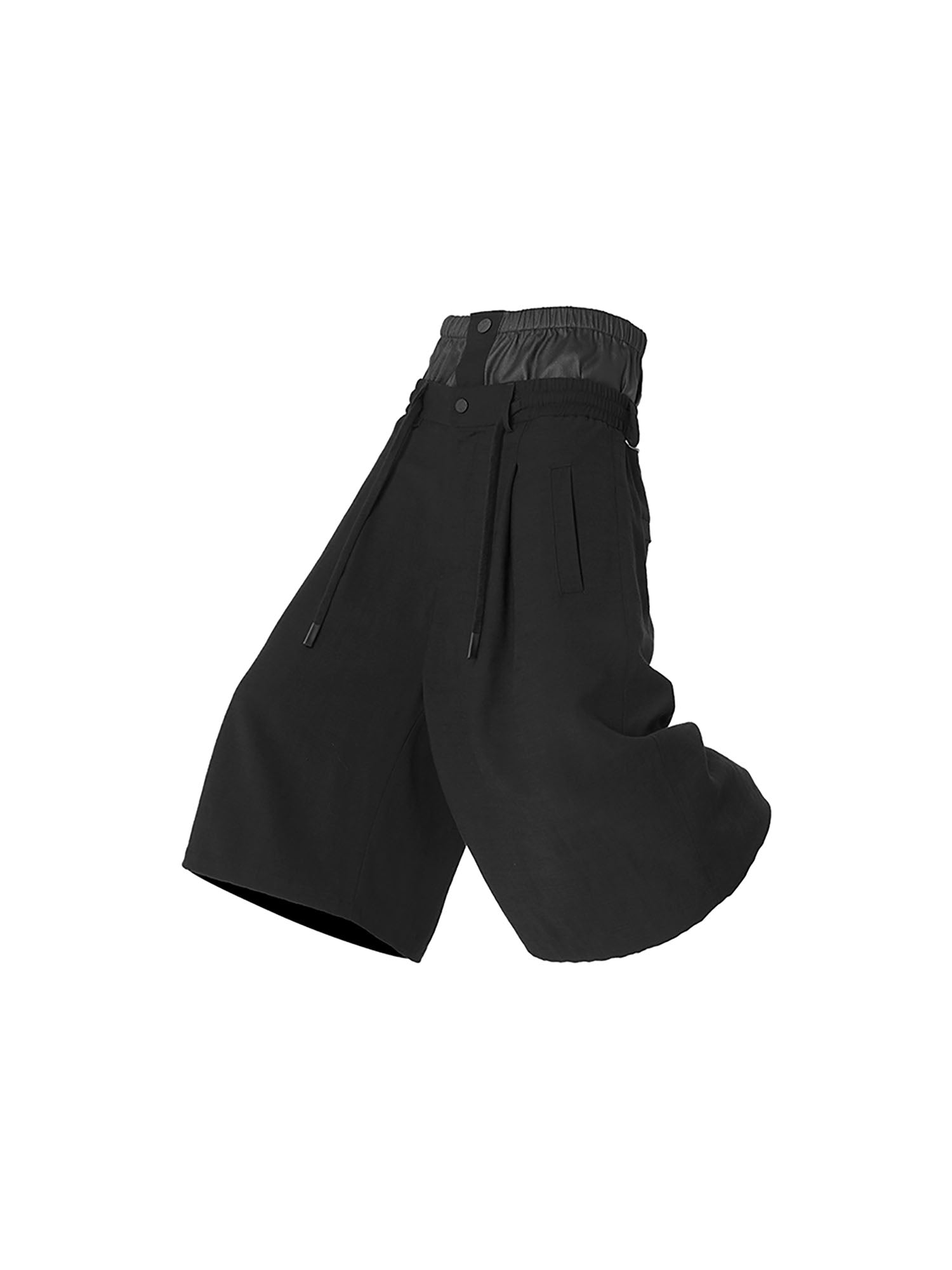 RELABEL Double-Waist Tencel-Acetate Shorts