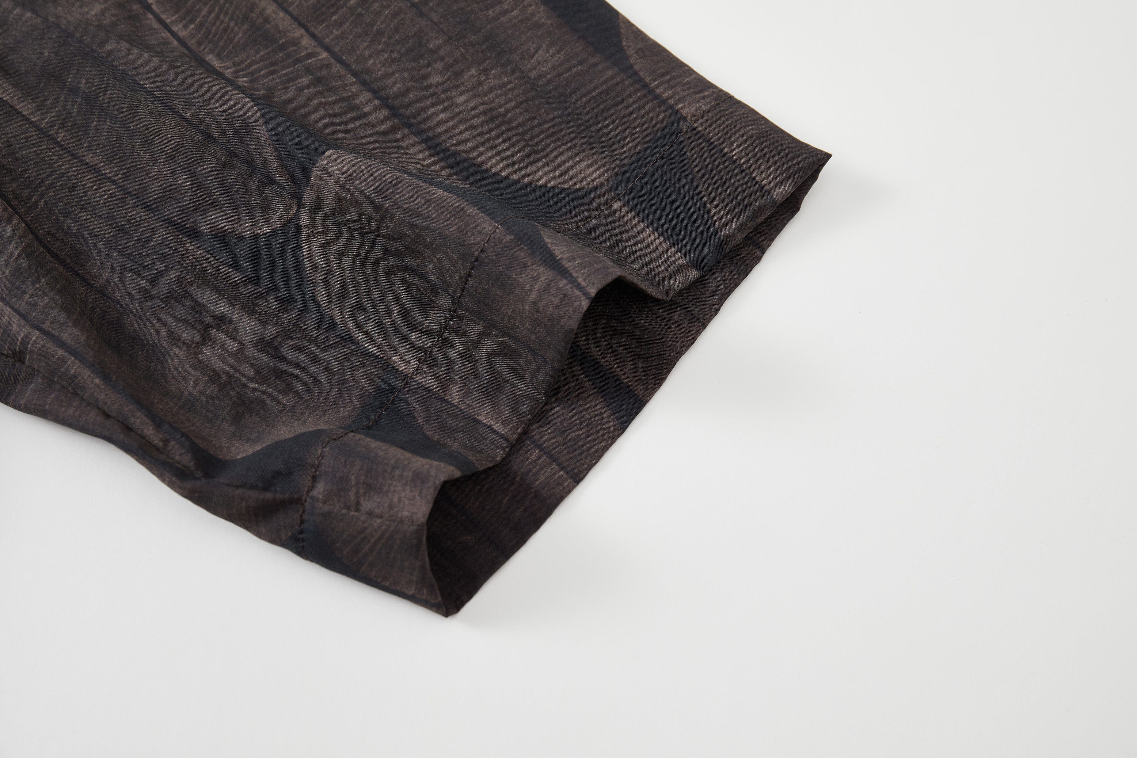 OPICLOTH Retro Textured Leaf Full-Print Half Shirt, premium urban and streetwear designers apparel on PROJECTISR.com, OPICLOTH