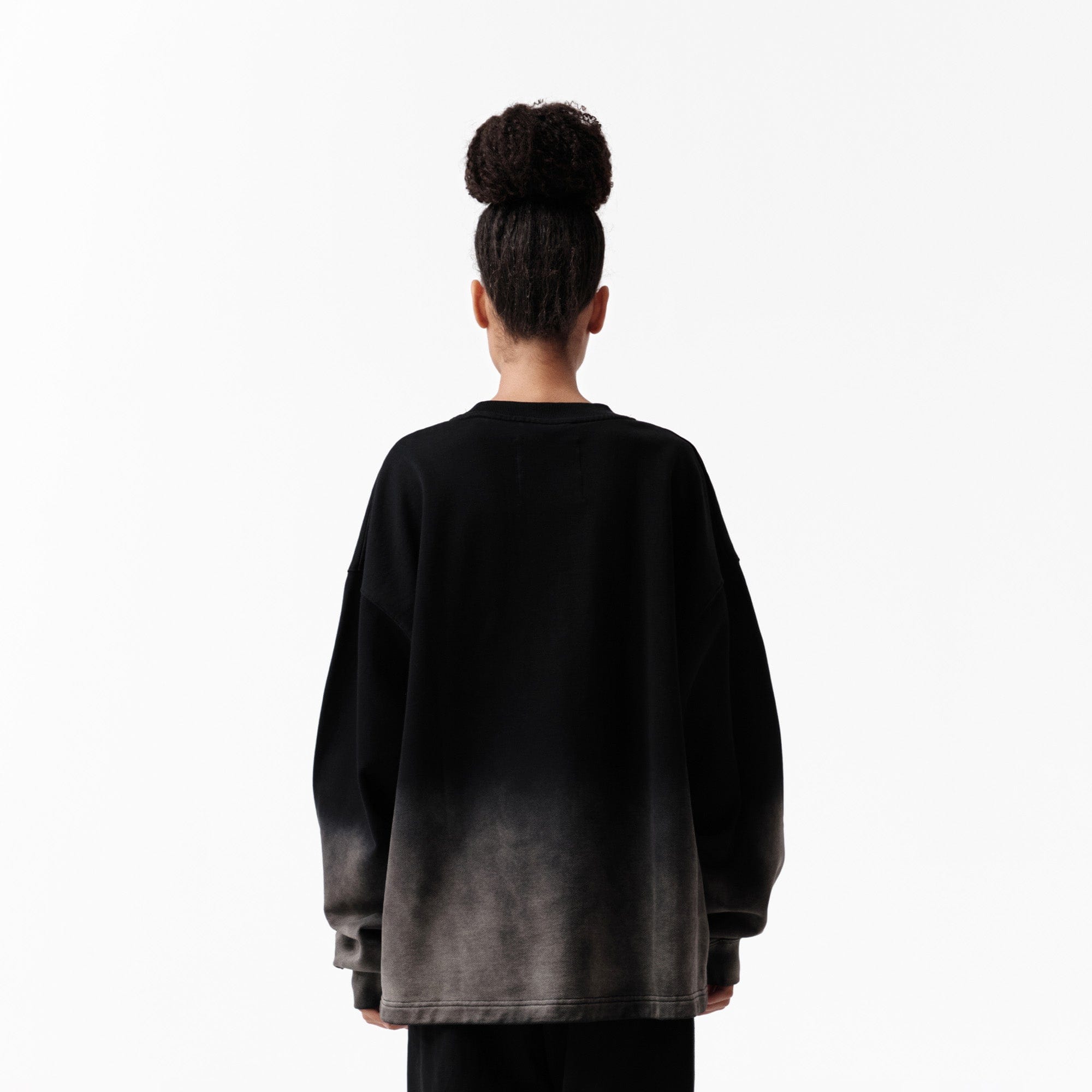 VANN VALRENCE Gradient Washed Oversized Sweatshirt