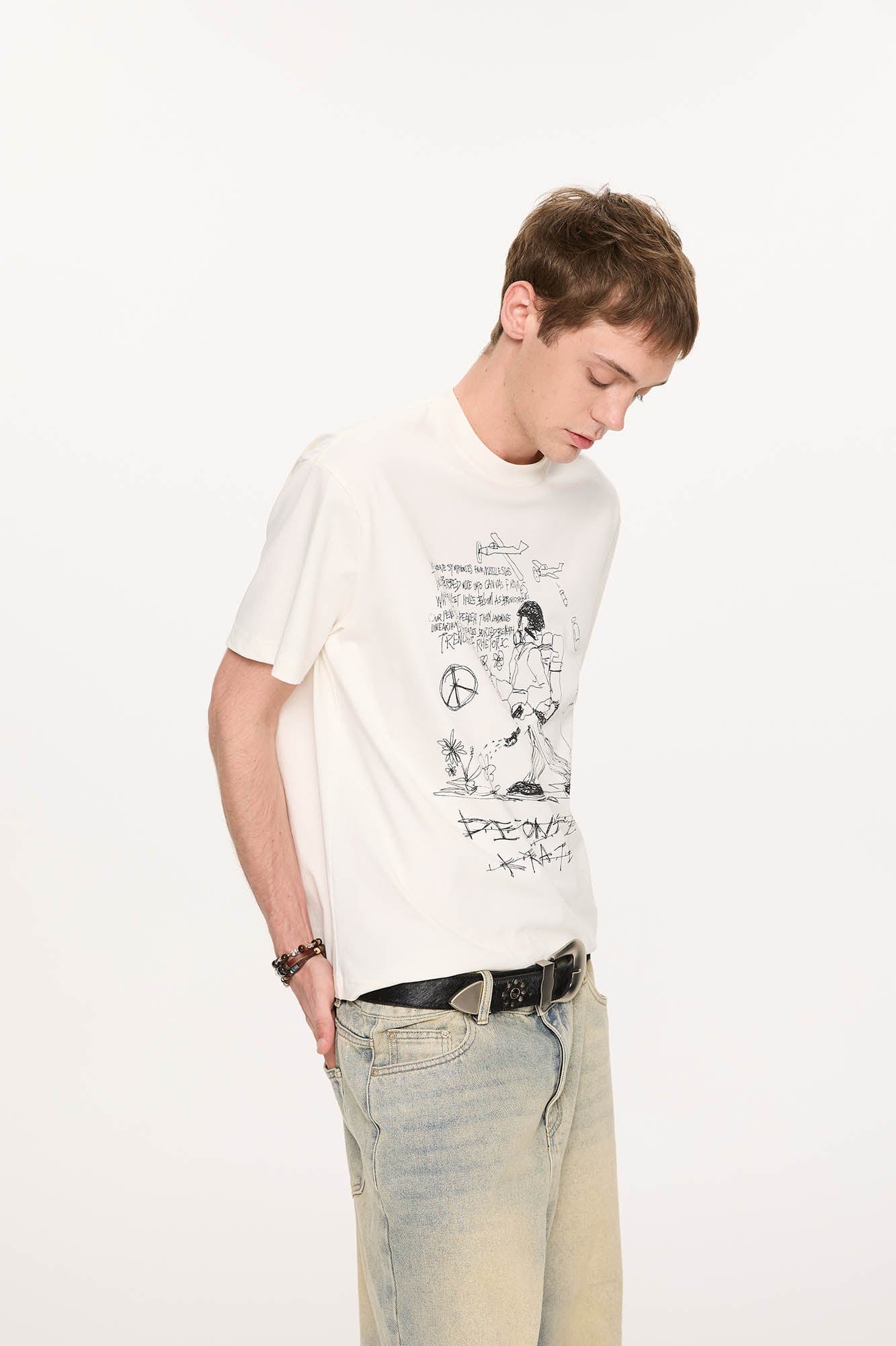 KREATE Anti-War Graphic Sorona T-Shirt