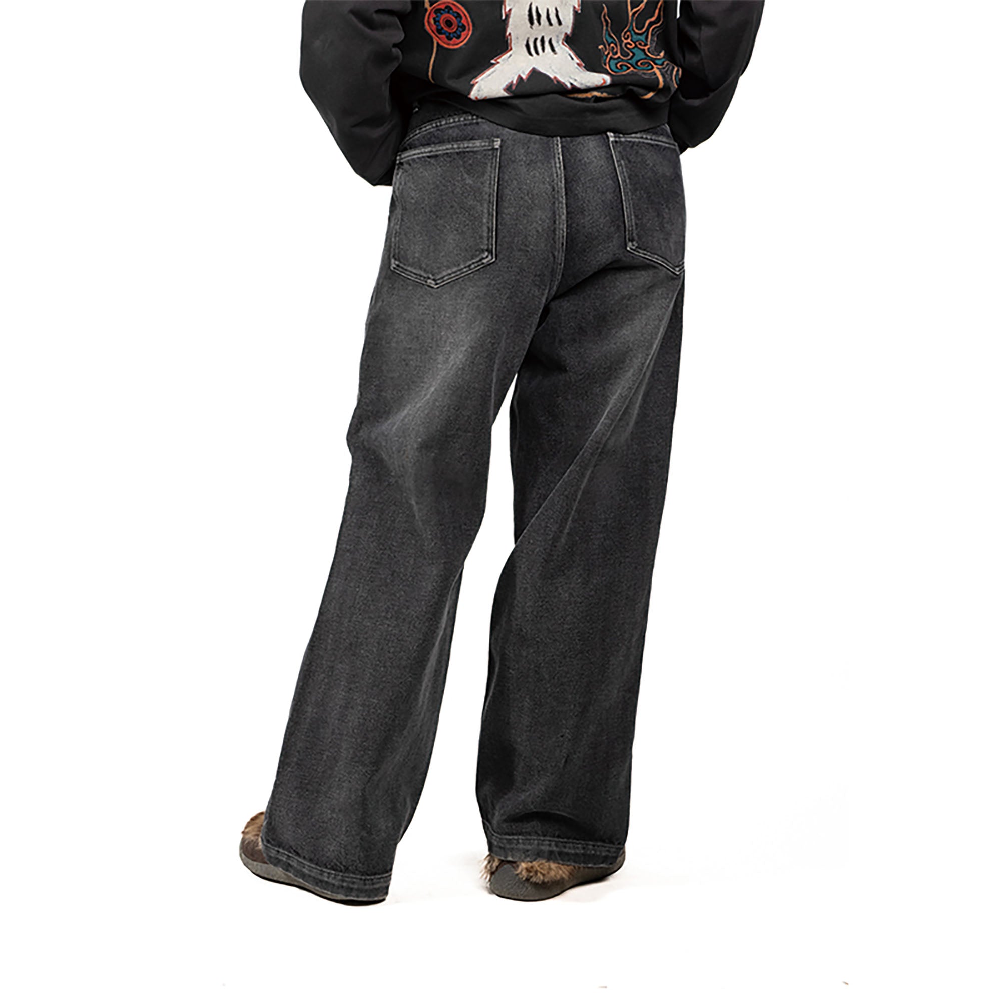 NERHI Classic Washed Straight-Leg Jeans