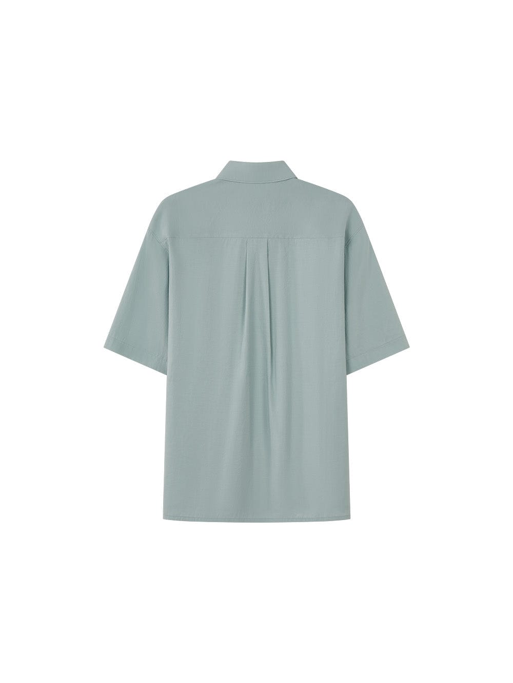 OPICLOTH Retro Pintuck Ruffle Modal Blend Half Shirt