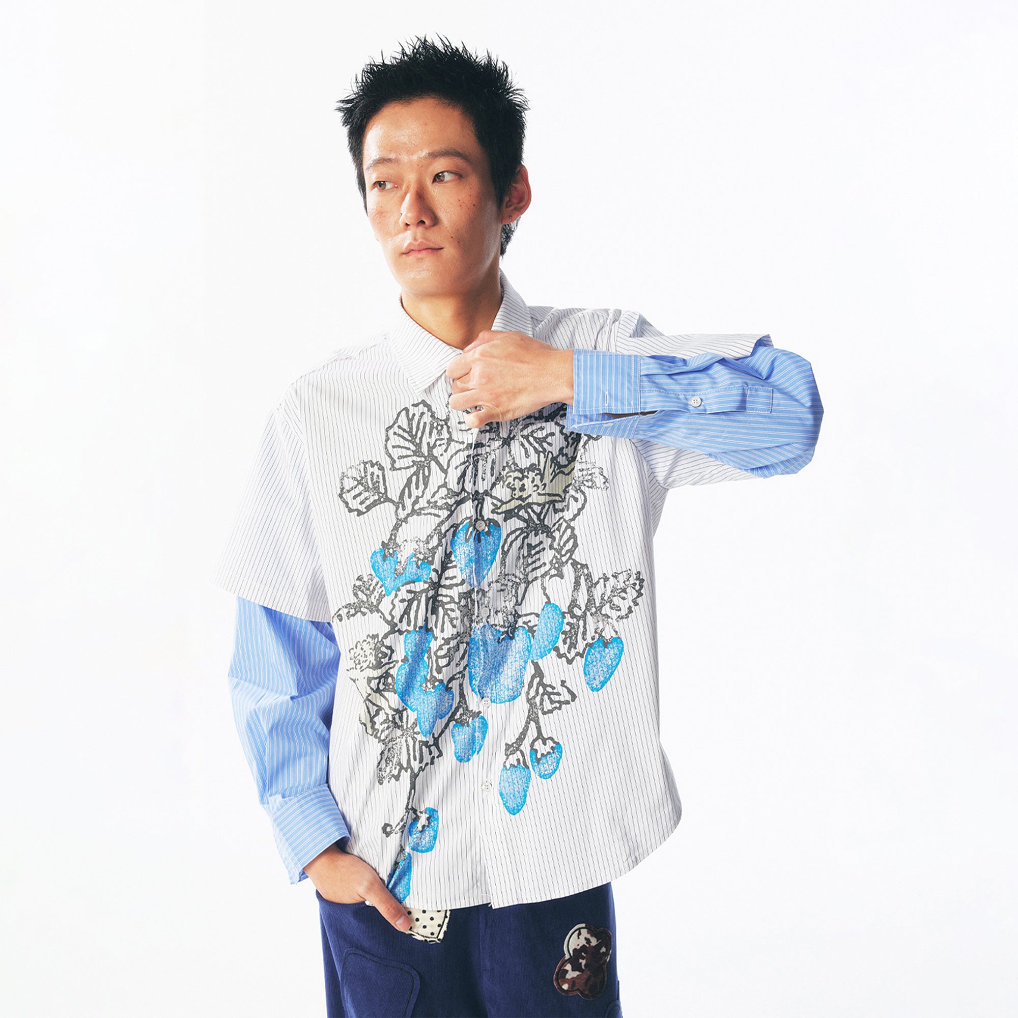 1997 POSTOFFICE Strawberry Graphic Layered Long-Sleeve Tee, premium urban and streetwear designers apparel on PROJECTISR.com, 1997 POSTOFFICE