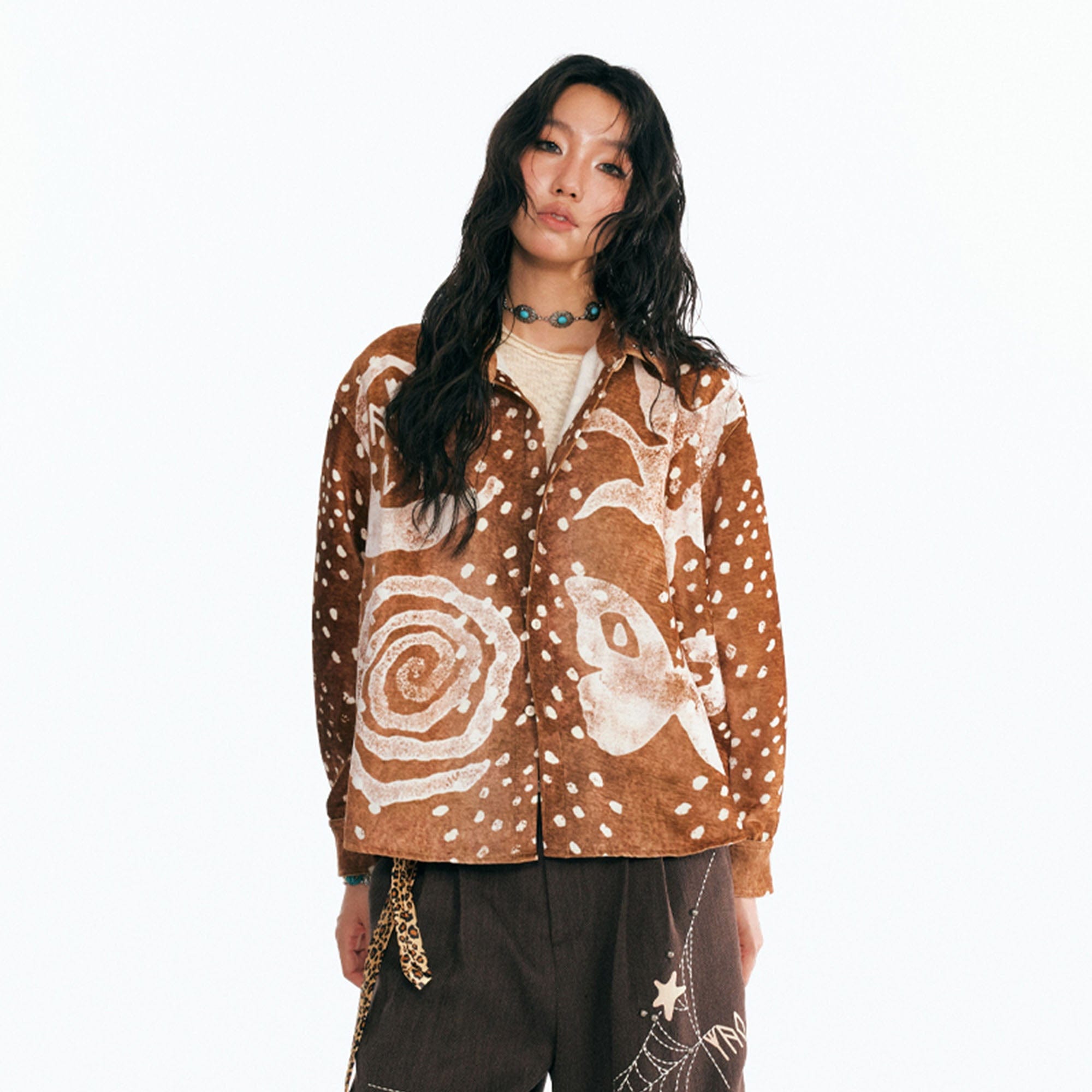 1997 POSTOFFICE Starlit Deer Suede Shirt, premium urban and streetwear designers apparel on PROJECTISR.com, 1997 POSTOFFICE