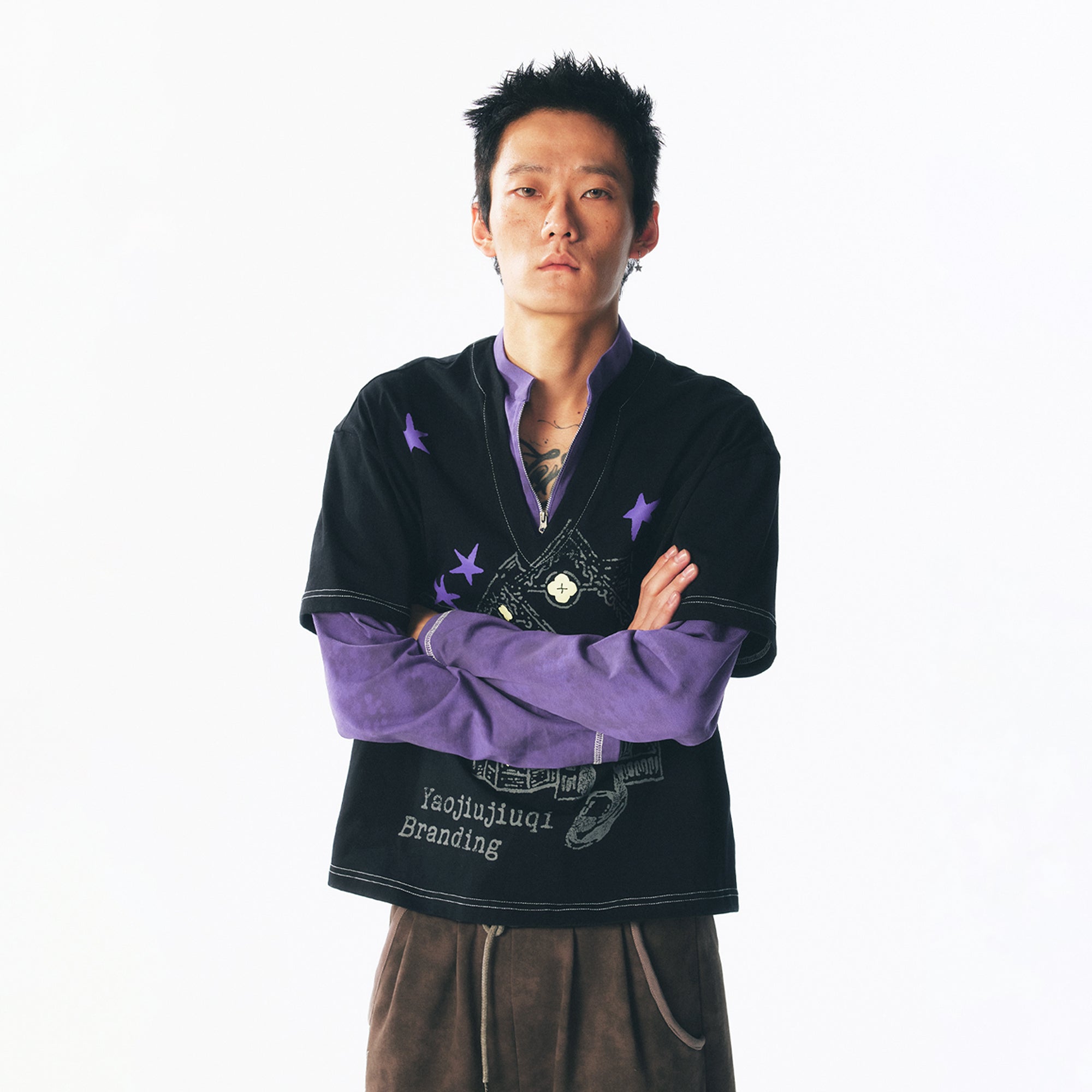 1997 POSTOFFICE Retro Layered Long-Sleeve Tee, premium urban and streetwear designers apparel on PROJECTISR.com, 1997 POSTOFFICE