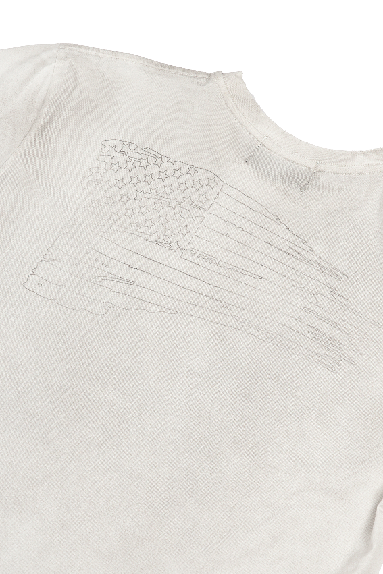 TECNINEGROUP Washed Distressed Eye Graphic T-Shirt