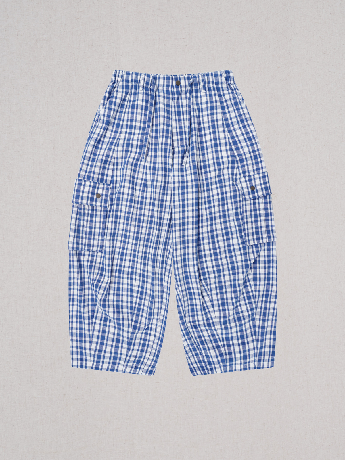 UNLIMITED MOTE Plaid Wide-Leg Balloon Pants, premium urban and streetwear designers apparel on PROJECTISR.com, UNLIMITED MOTE