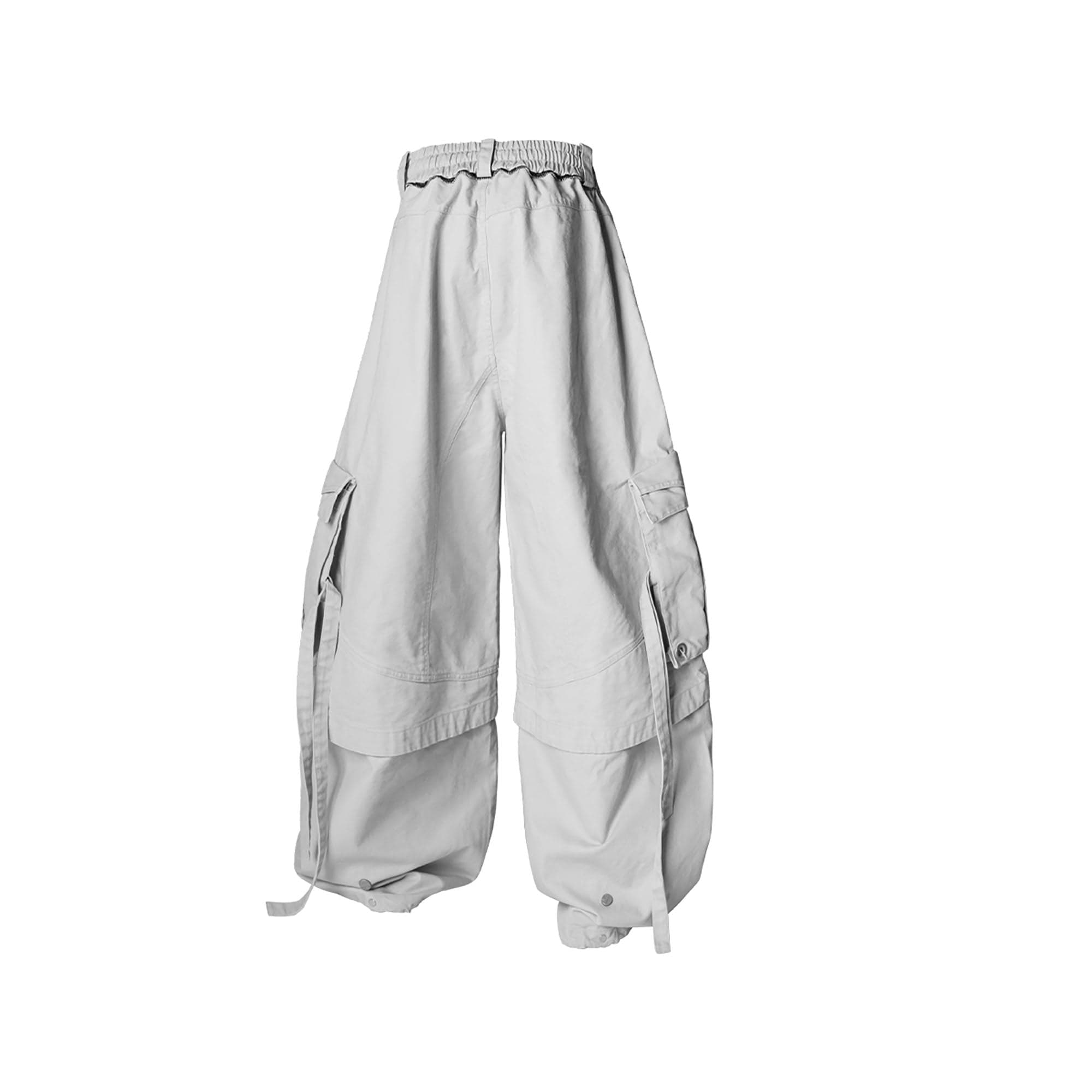 RELABEL Multi-Pocket Detachable Scarf Distressed Cargo Gray, premium urban and streetwear designers apparel on PROJECTISR.com, RELABEL