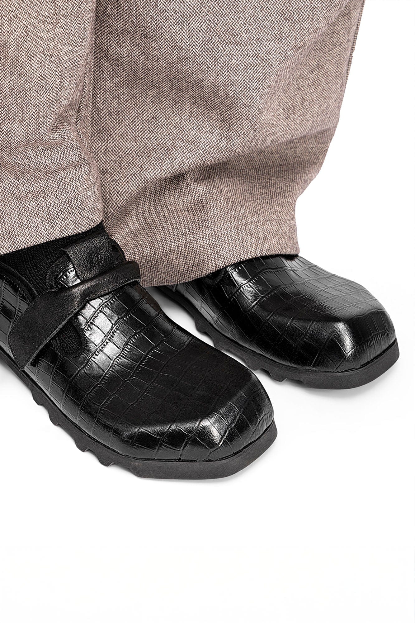 REWRITE Croc-Embossed Strap Loafers, premium urban and streetwear designers apparel on PROJECTISR.com, REWRITE