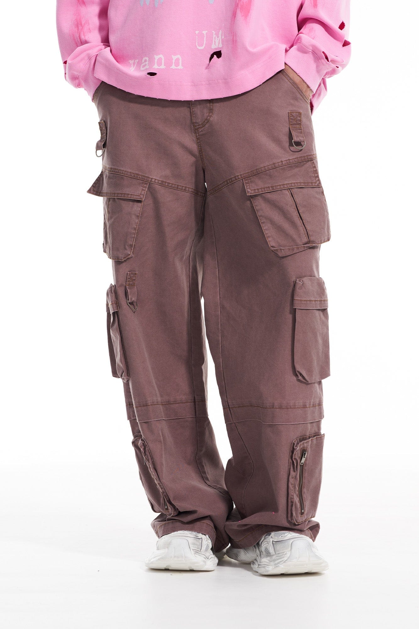 VANN VALRENCE Multi-Pocket Oversized Cotton Cargo Pants, premium urban and streetwear designers apparel on PROJECTISR.com, VANN VALRENCE
