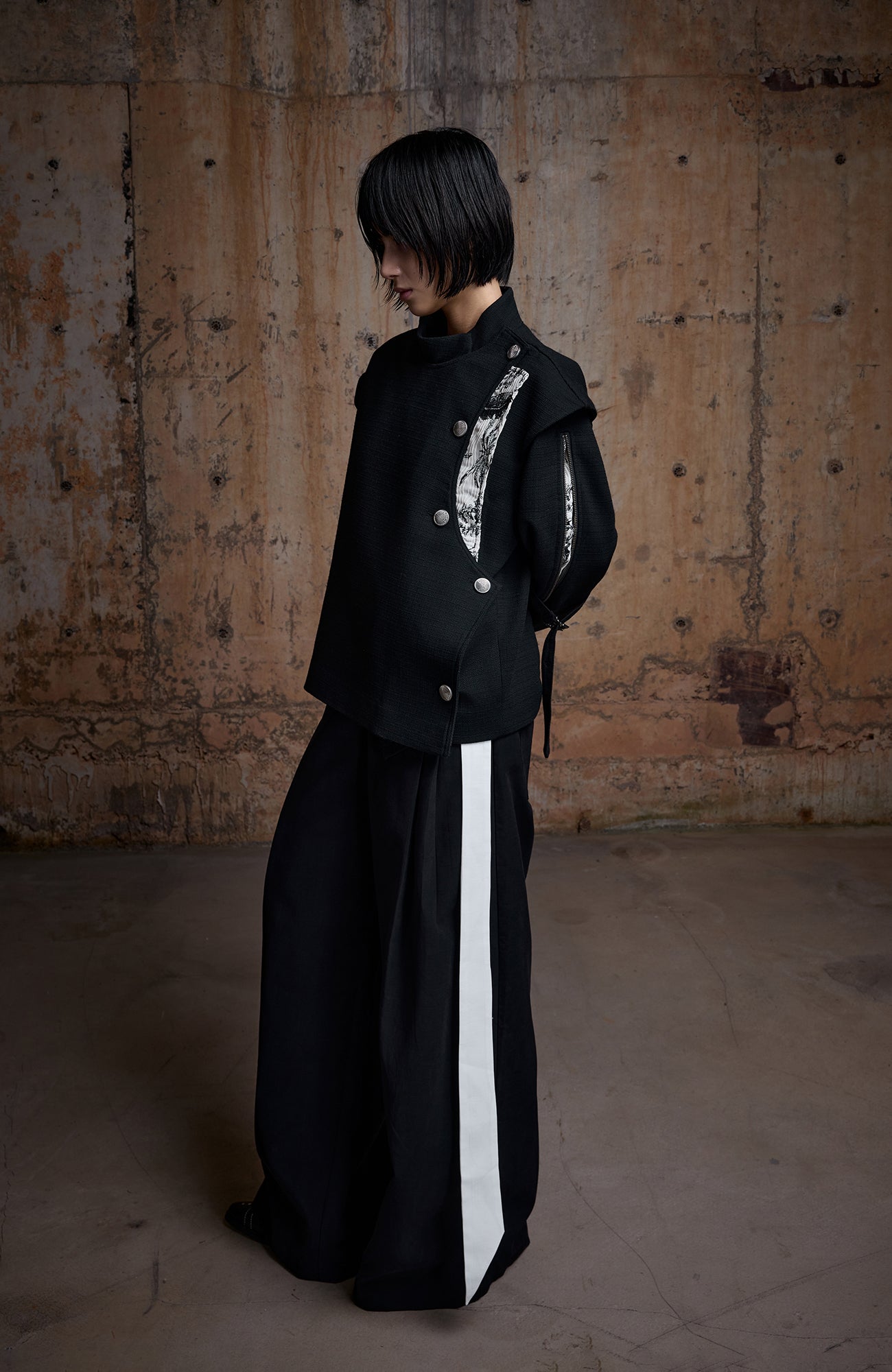 2000RSK Deconstructed Spliced Zippered Fencing Jacket
