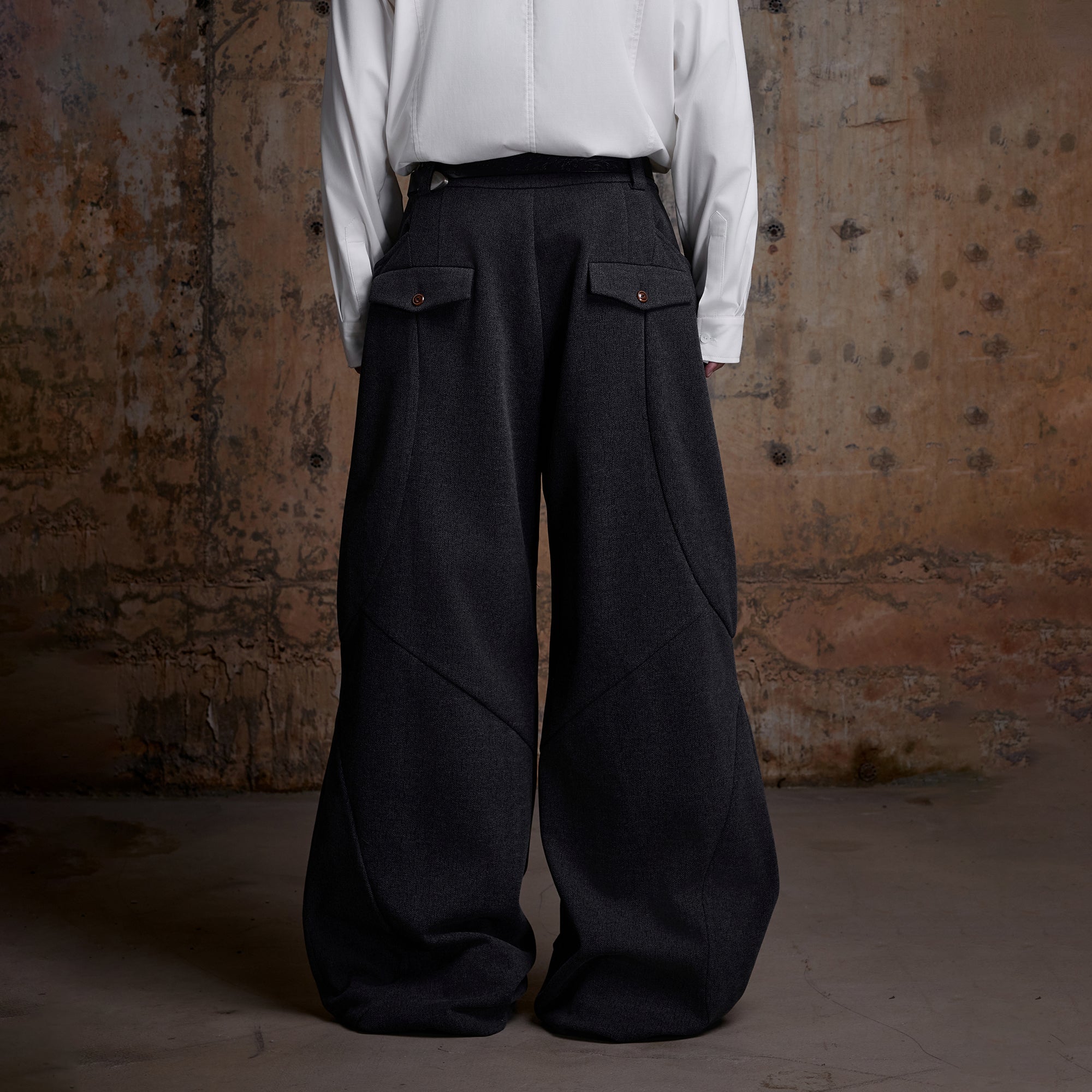 2000RSK Deconstructed Wide-Leg Trousers