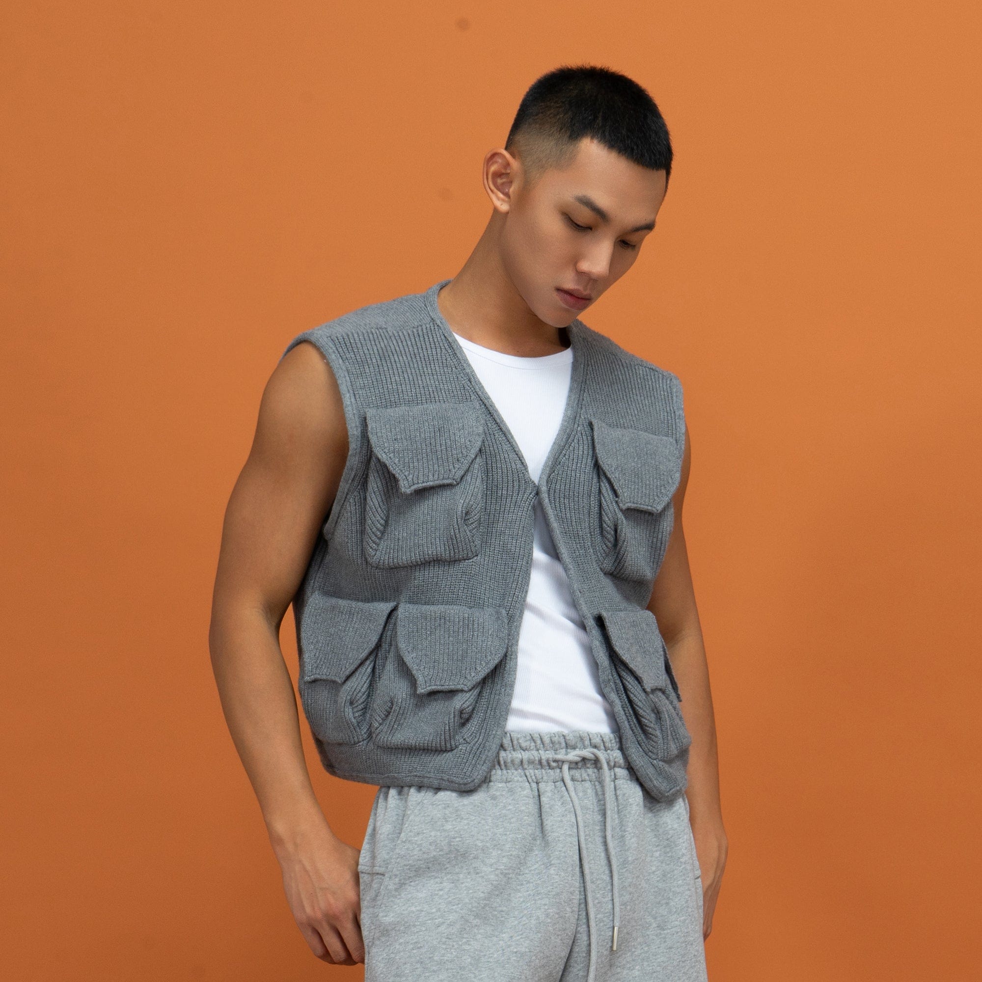 CLP Multi-pocket Knitted Vest