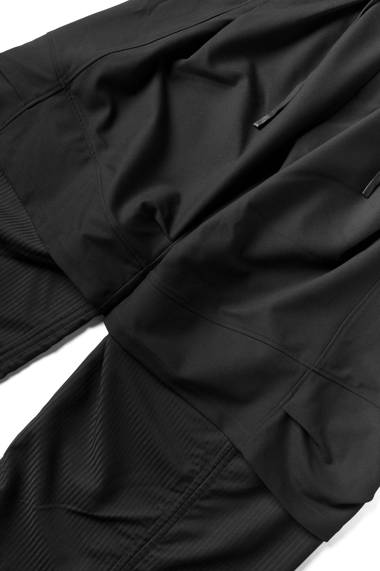 RELABEL Faux Layered Oversized Pants Black