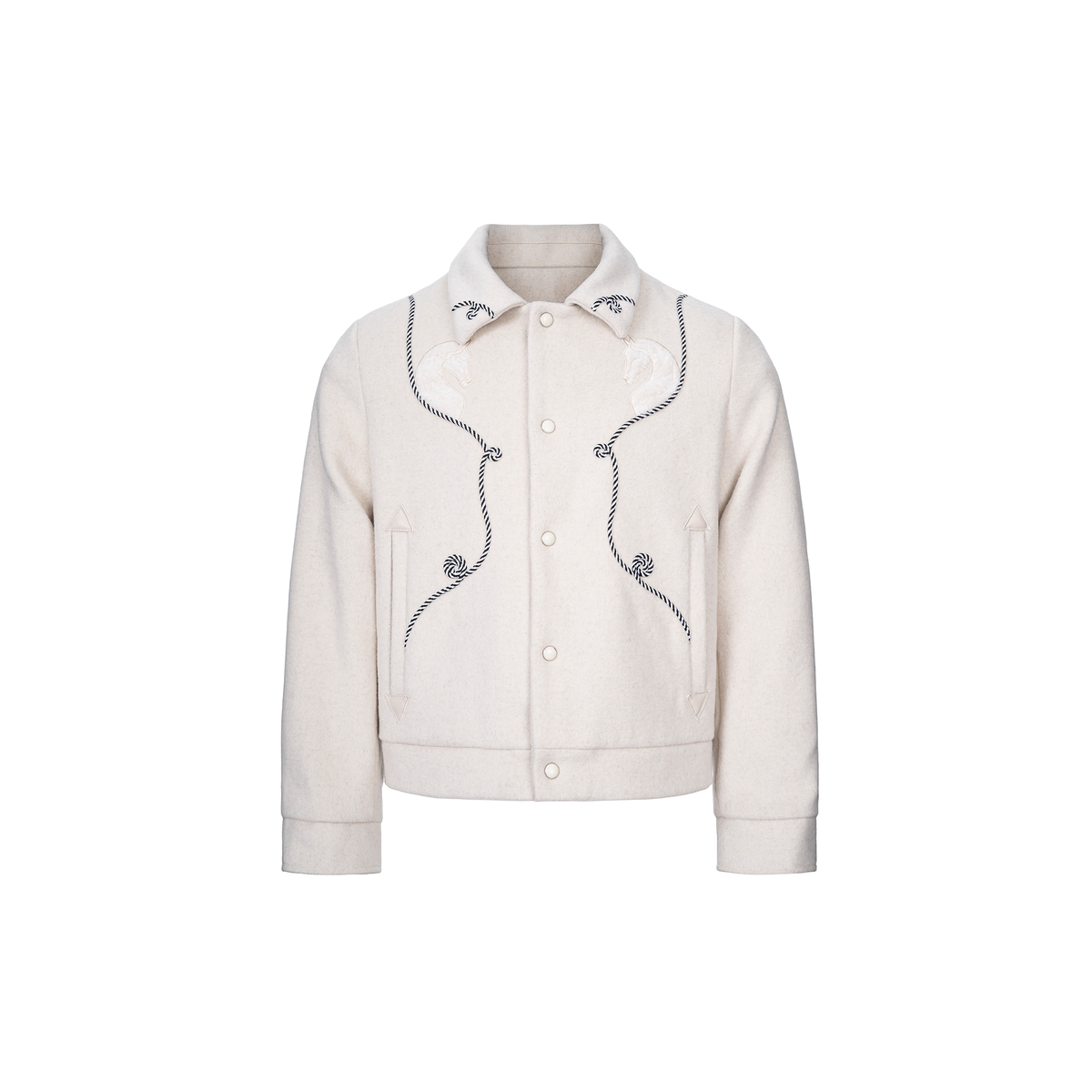 CATSSTAC Rope-Embroidered Wool-Blend Oversized Jacket