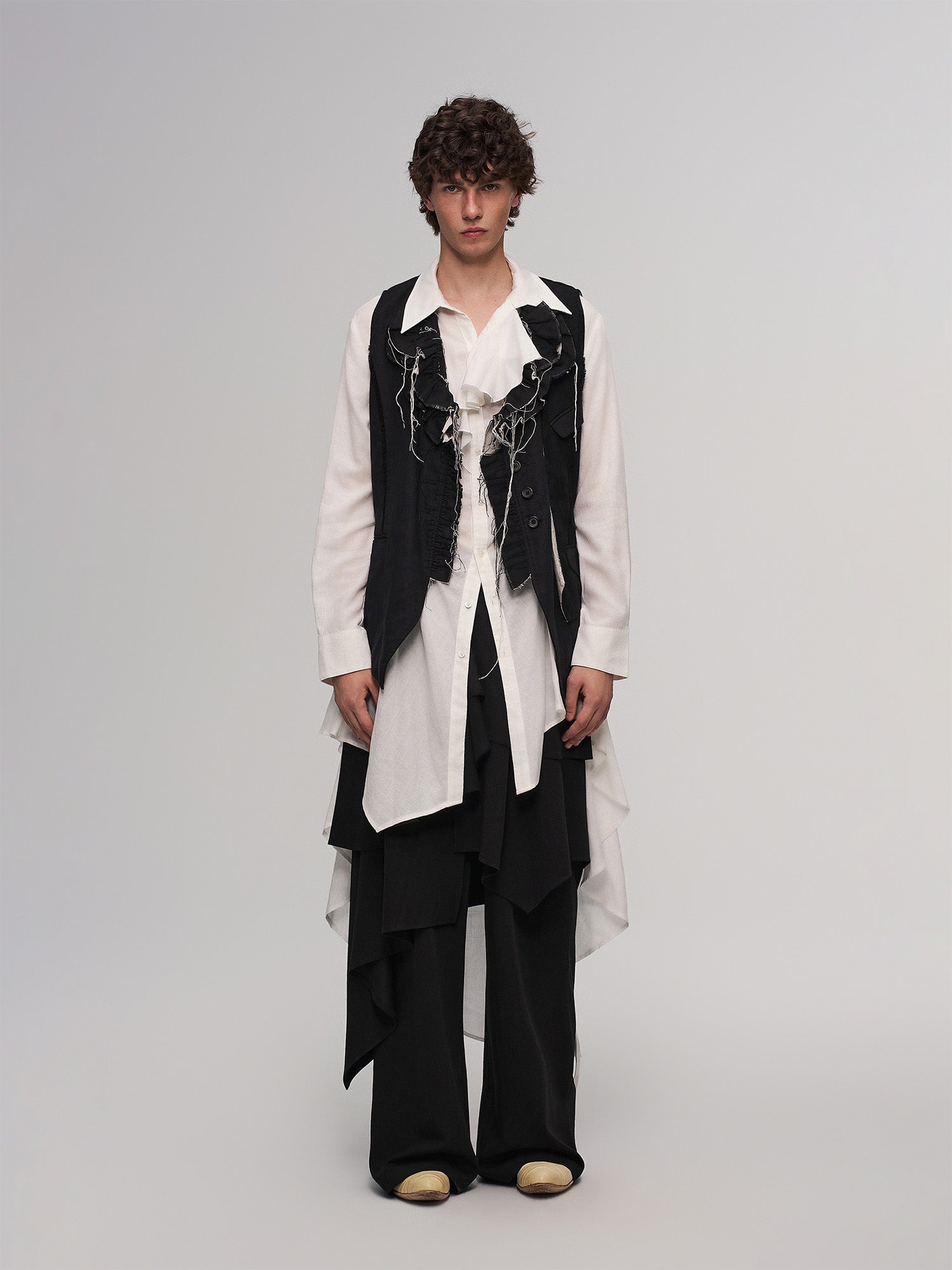 ILNya Nieternite Nifutur Asymmetric Layered Panel Skirt Pants